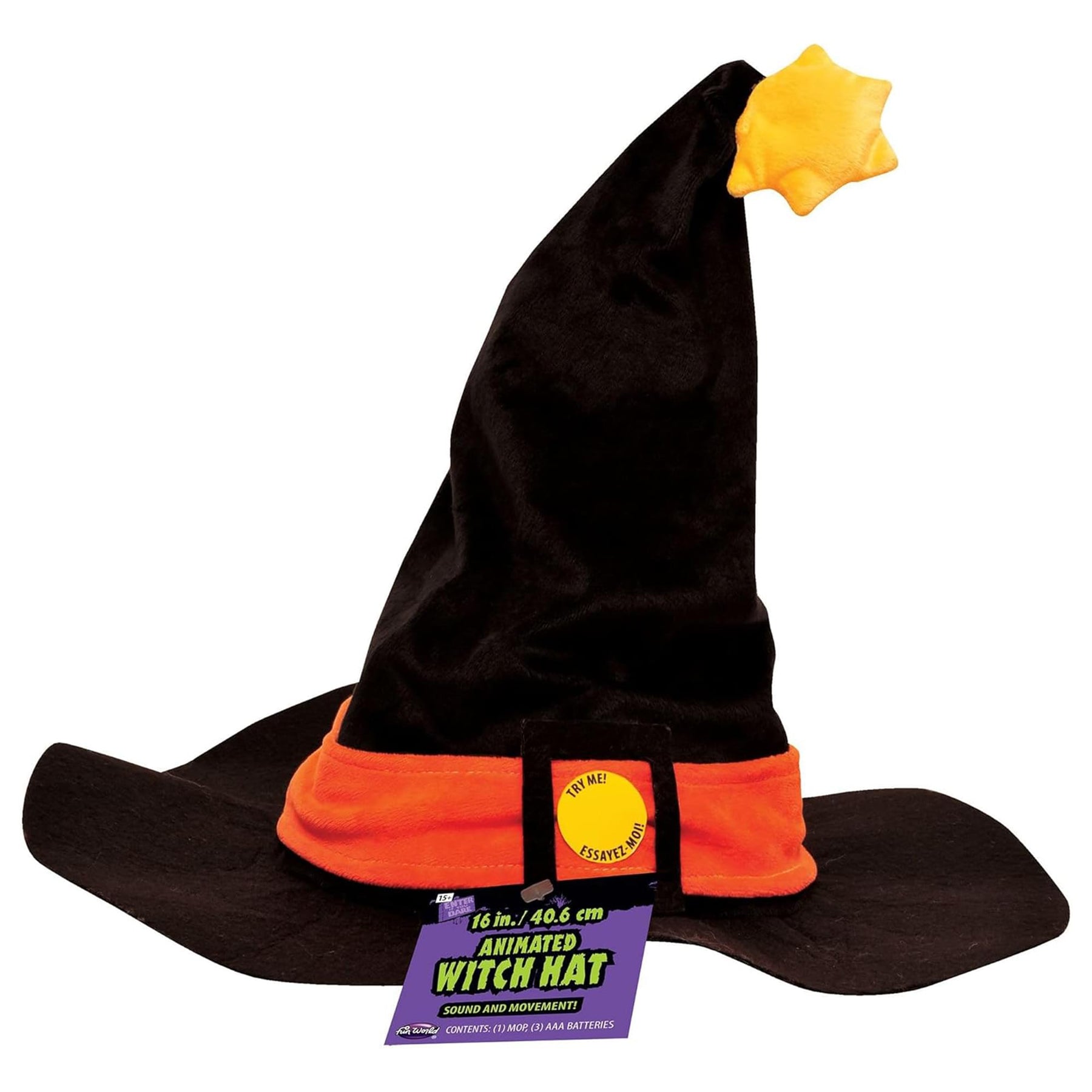 Animated Witch Hat Adult Costume Accessory
