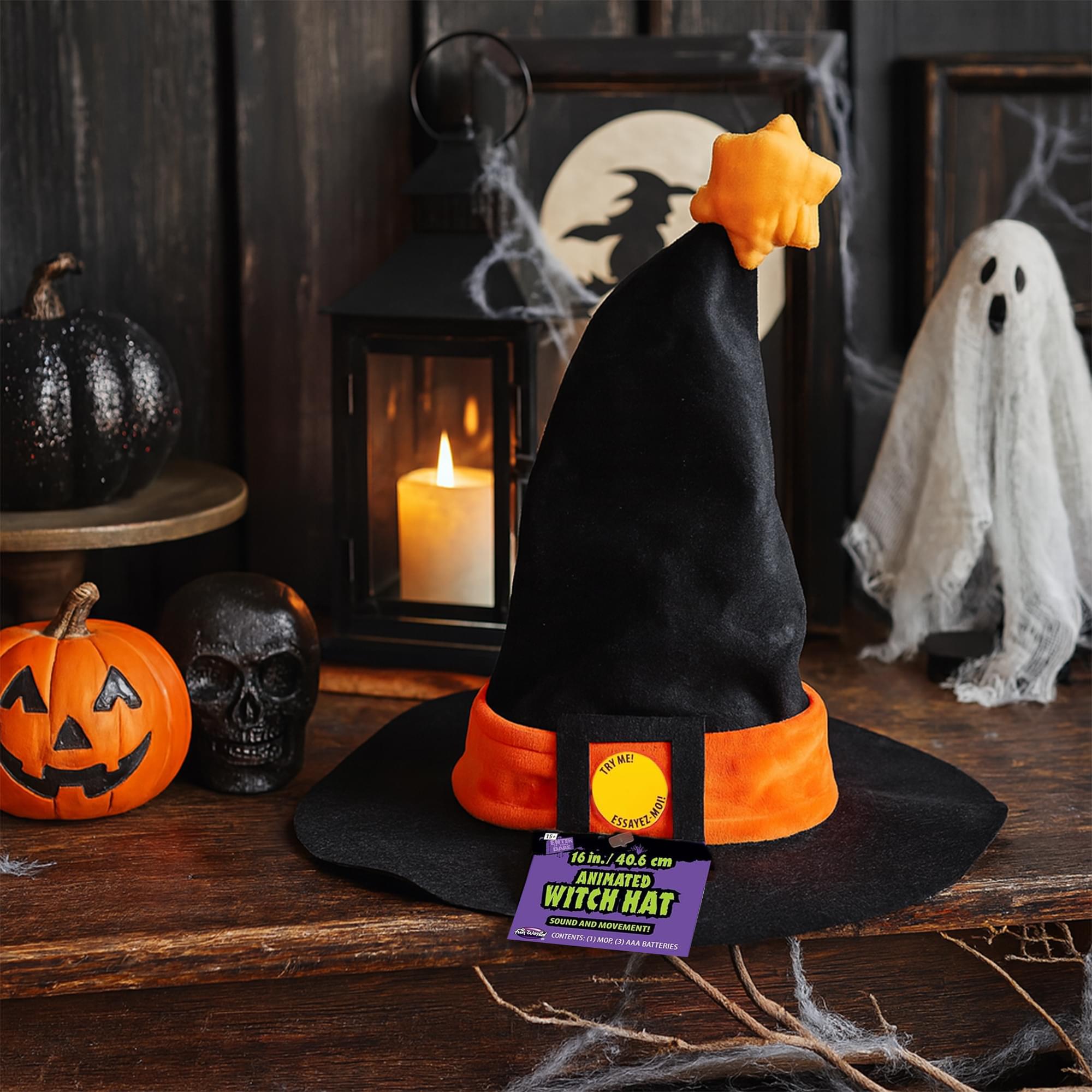 Animated Witch Hat Adult Costume Accessory