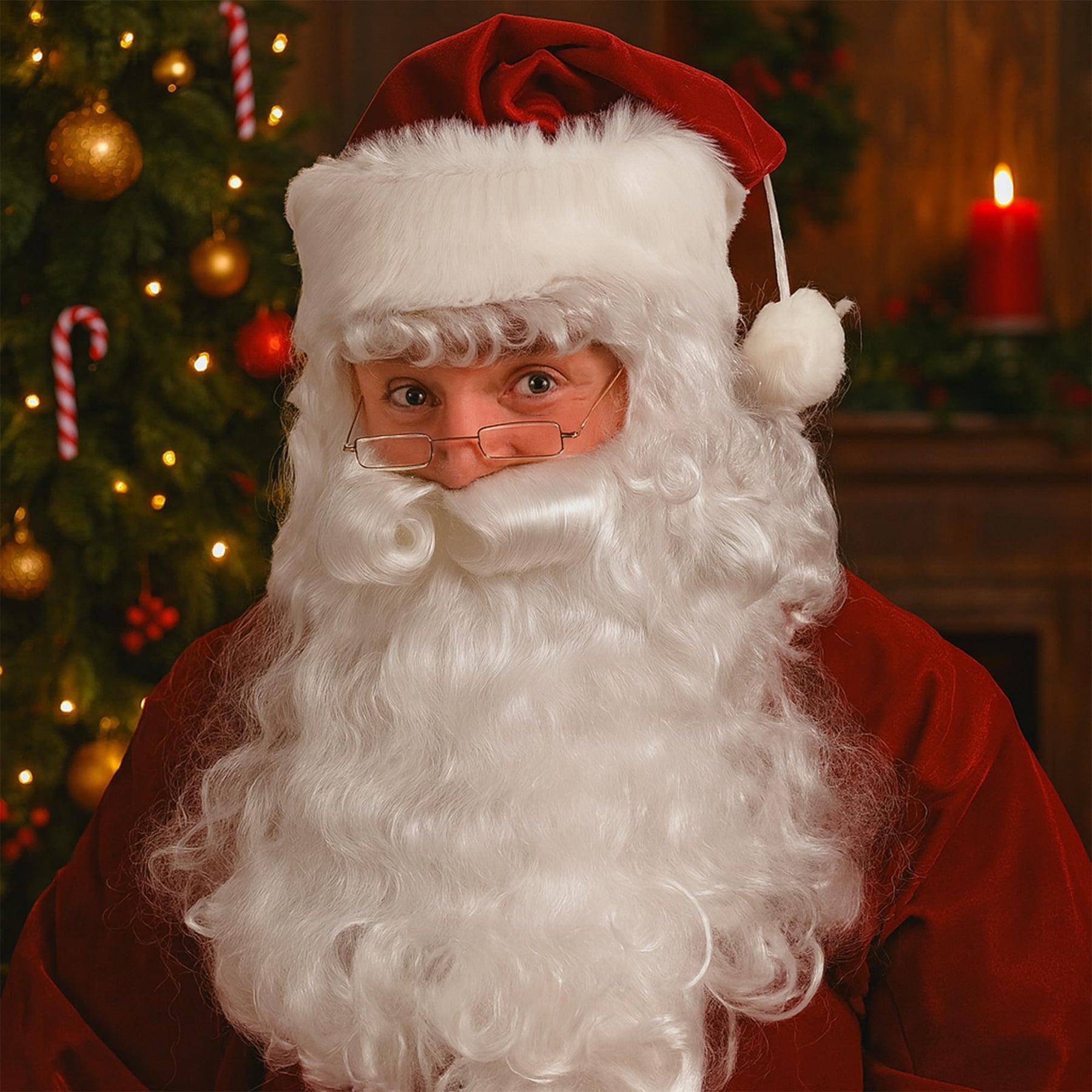 Santa Beard and Wig Adult Costume Accessory