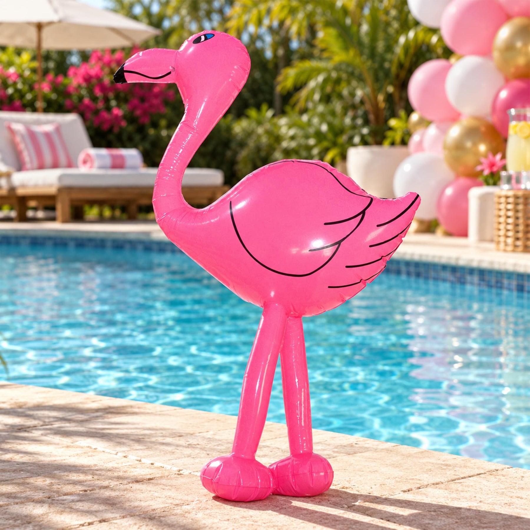 Inflatable Pink Flamingo Party Decor | 25 Inches