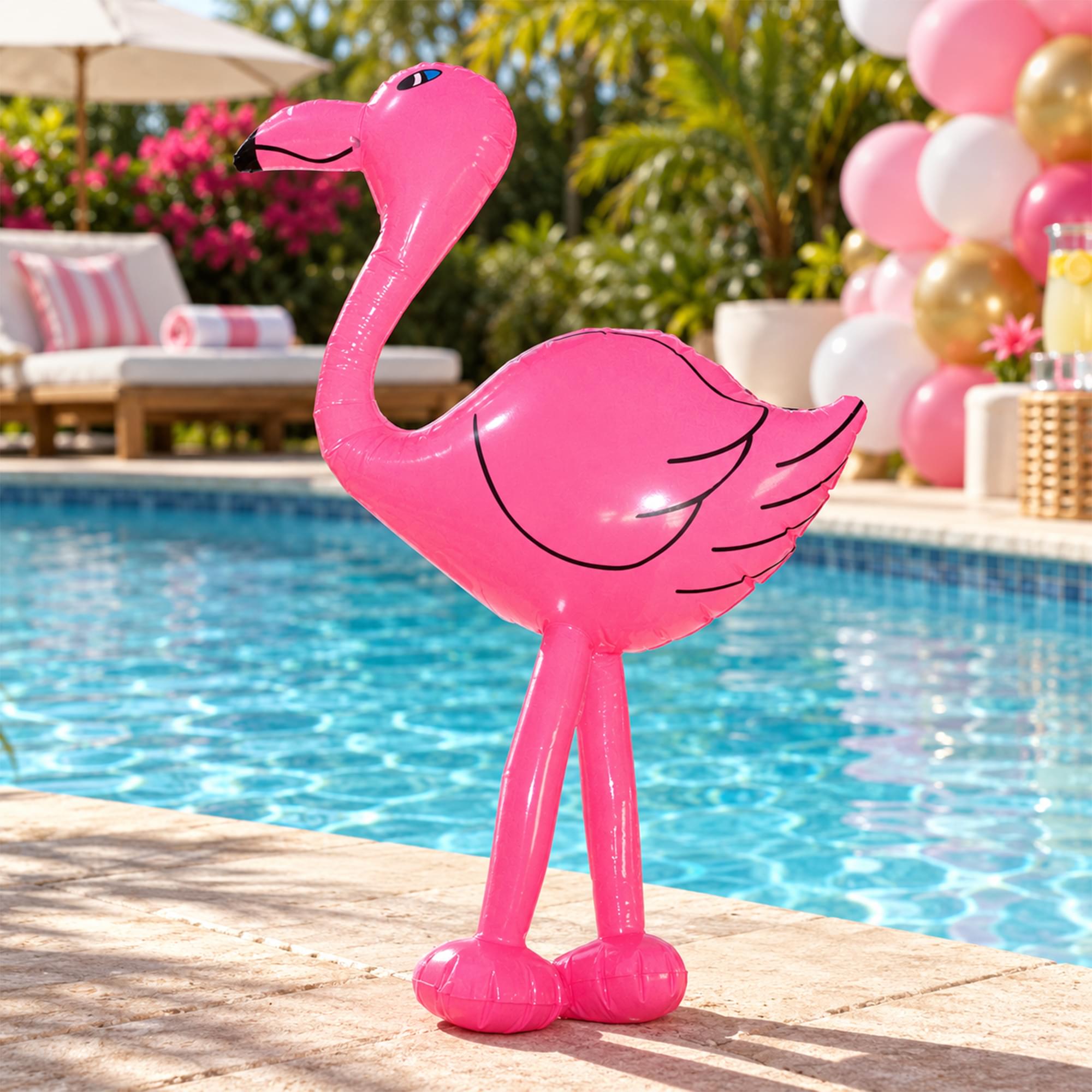 Inflatable Pink Flamingo Party Decor | 25 Inches