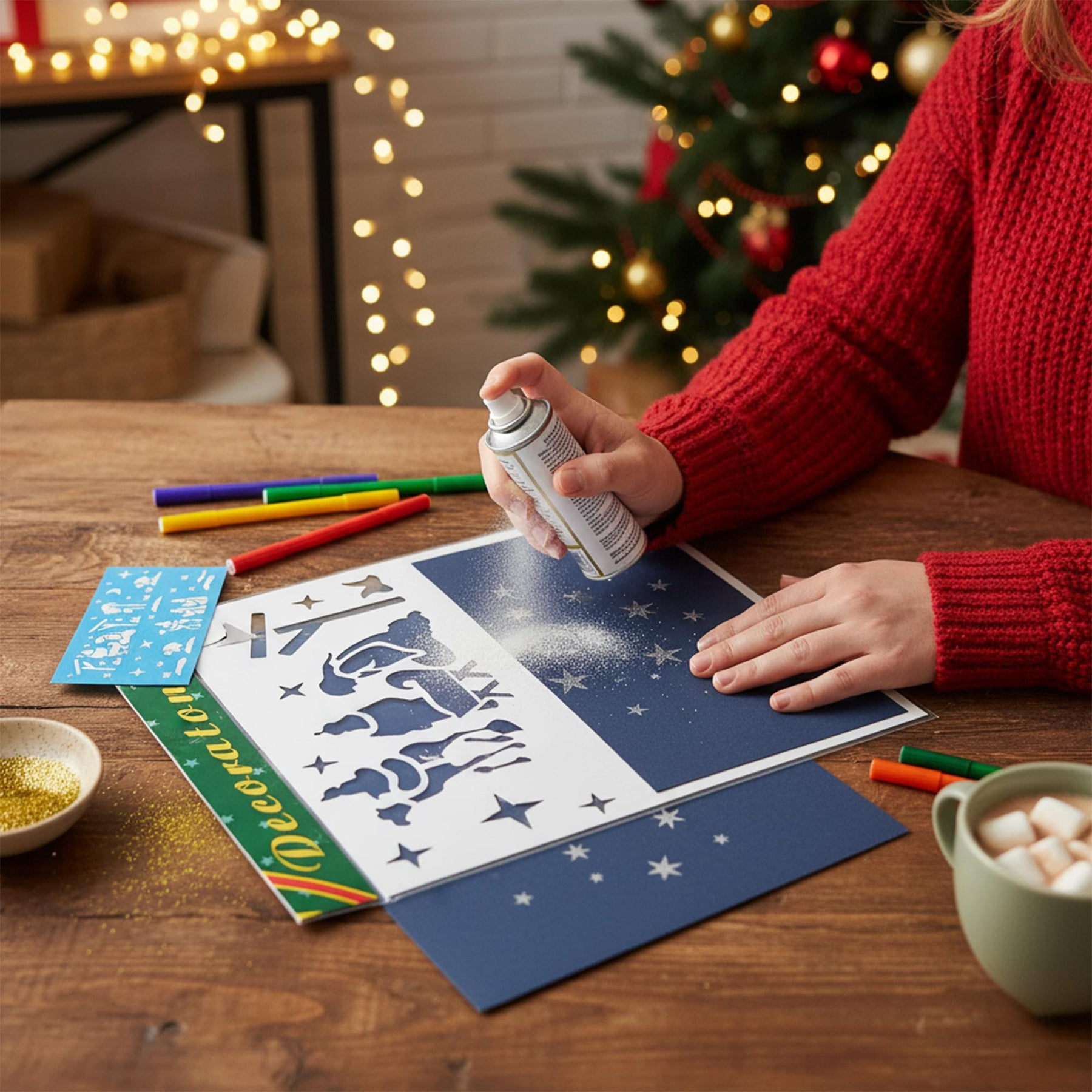 Nativity Scene Stencil