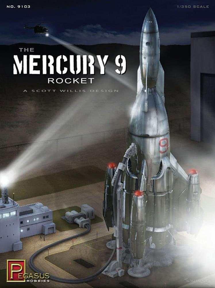 The Mercury 9 Rocket 1/350 Scale Plastic Model Kit