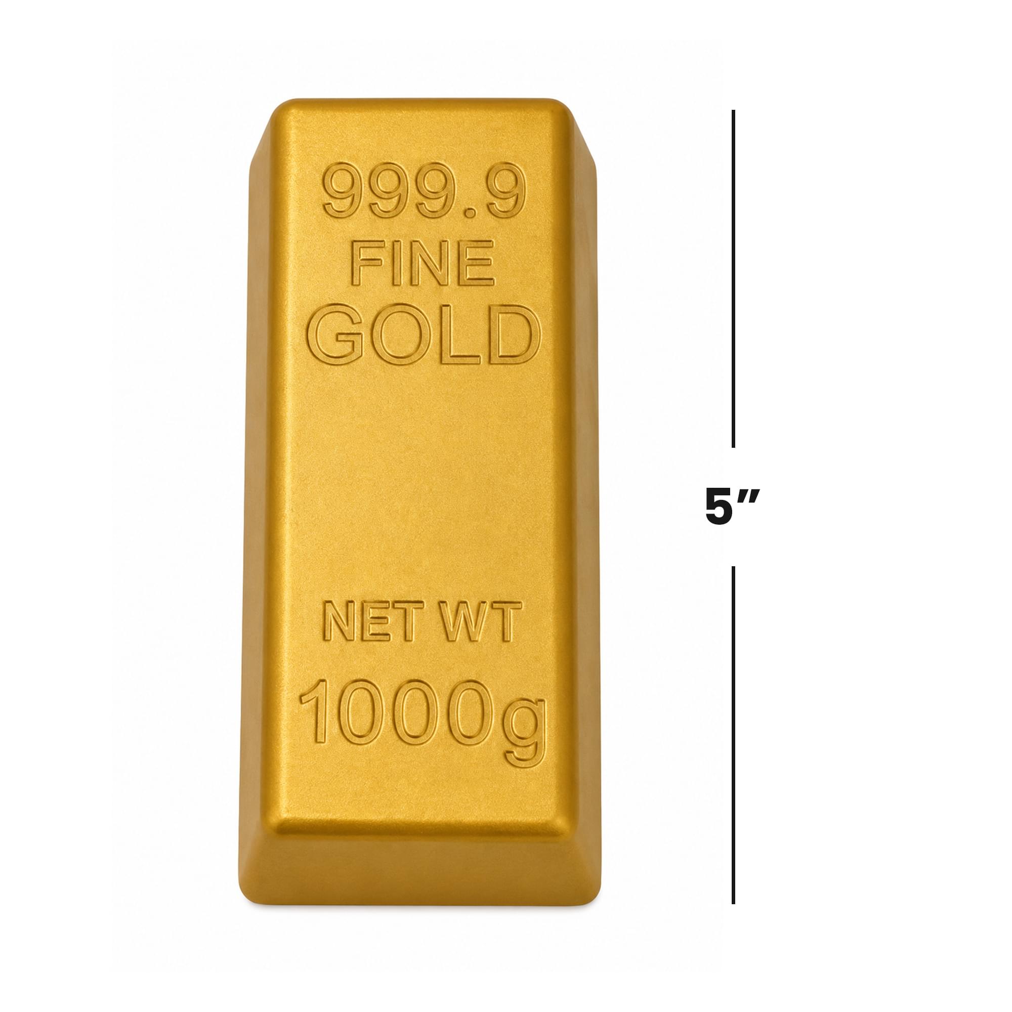 Gold Bar 5-Inch Squishy Stress Reliever