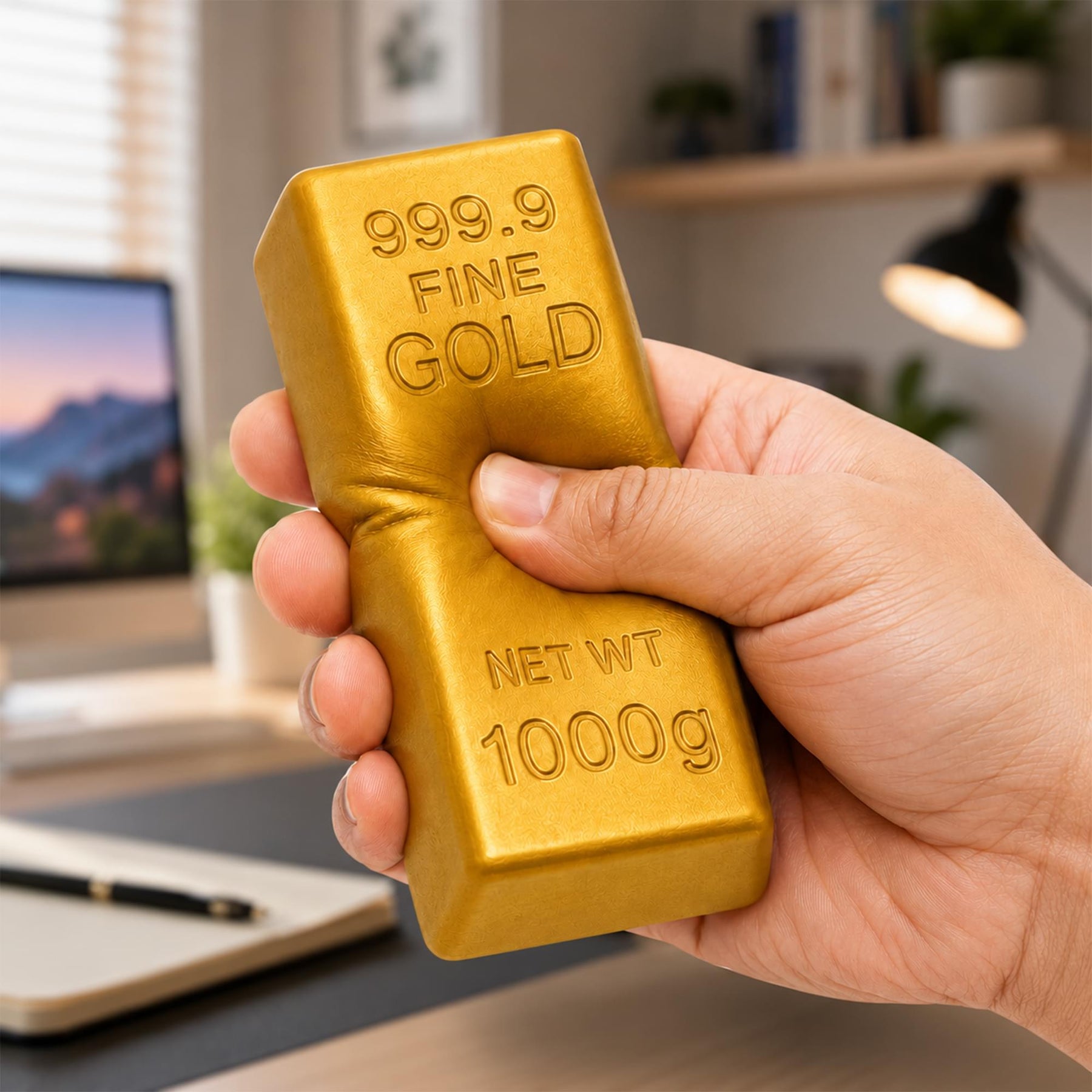 Gold Bar 5-Inch Squishy Stress Reliever