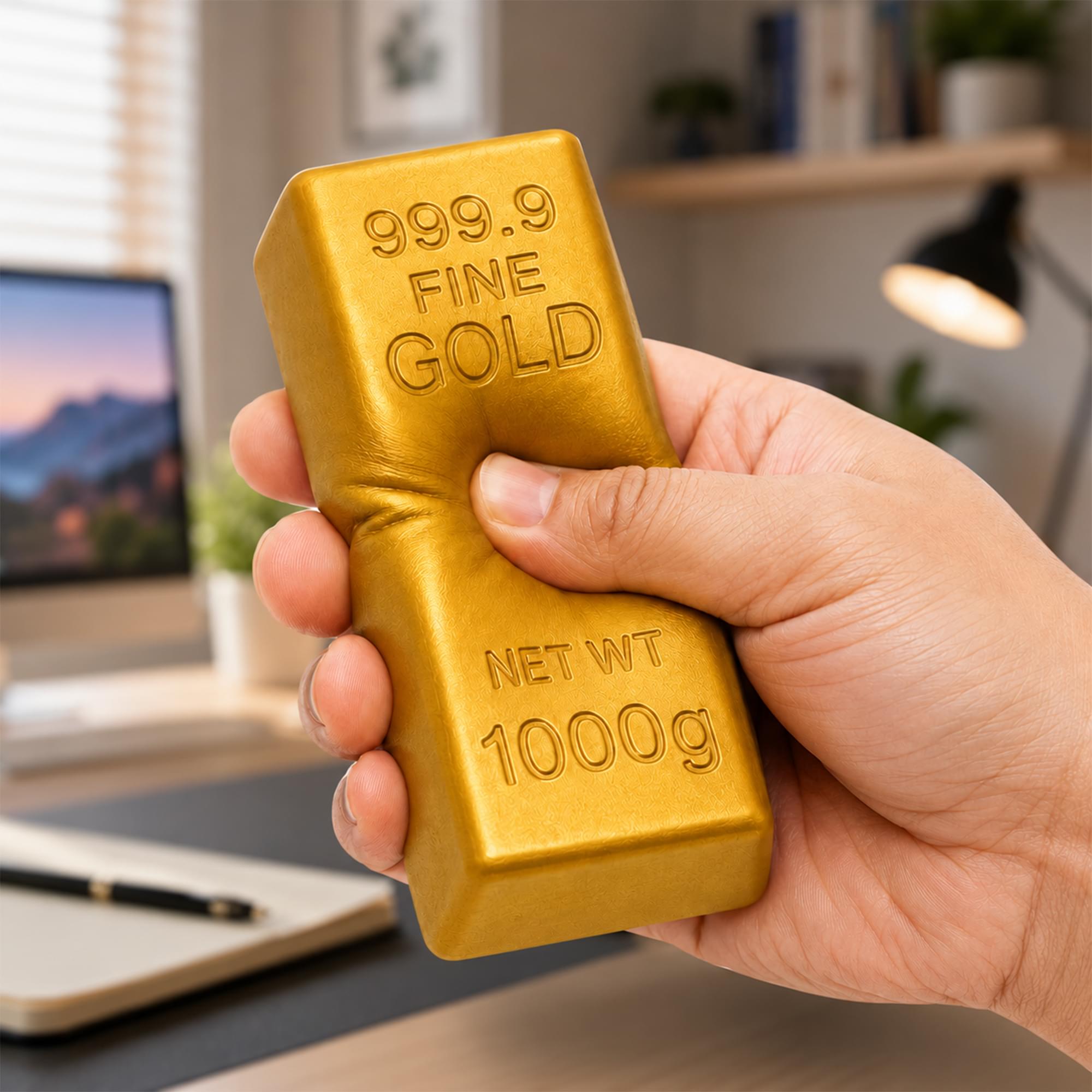 Gold Bar 5-Inch Squishy Stress Reliever