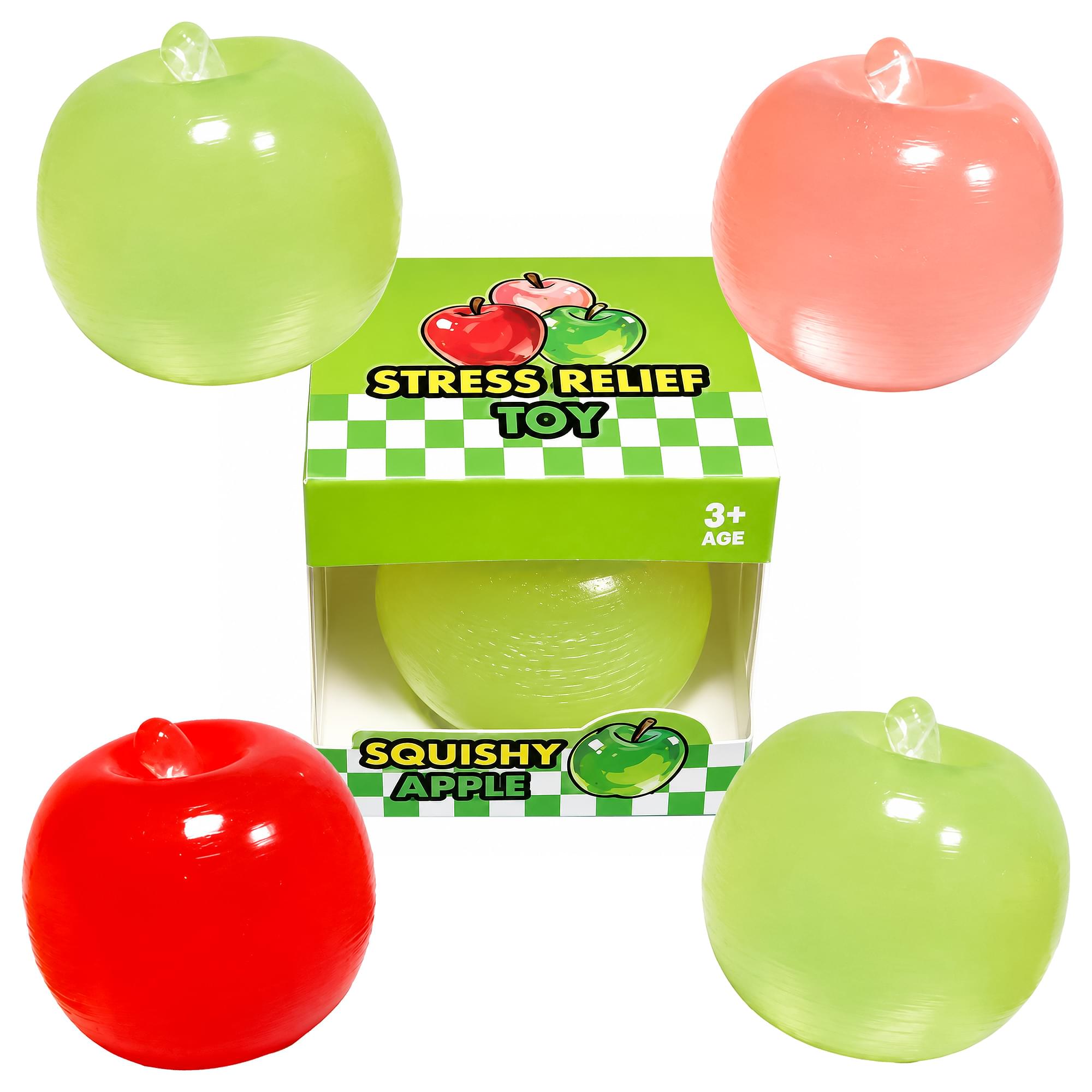Apple Squishy 2-Inch Stress Relievers | Set Of 4