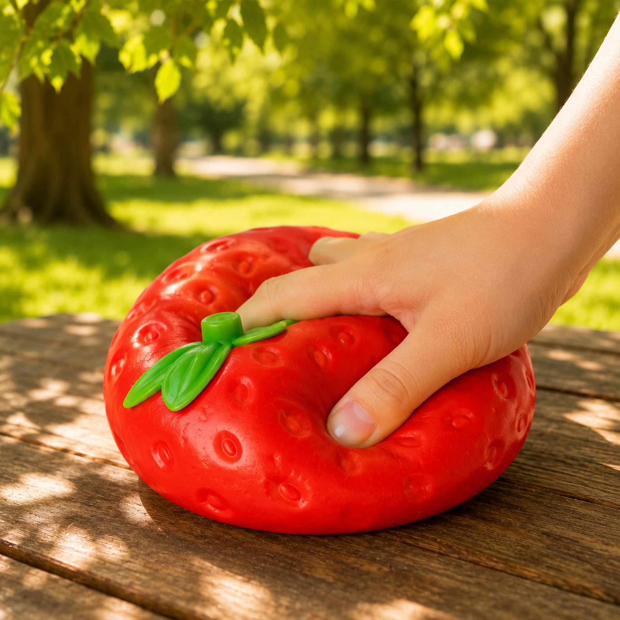 Giant Squishy Strawberry 5.5-Inch Stress Reliever | Set of 2