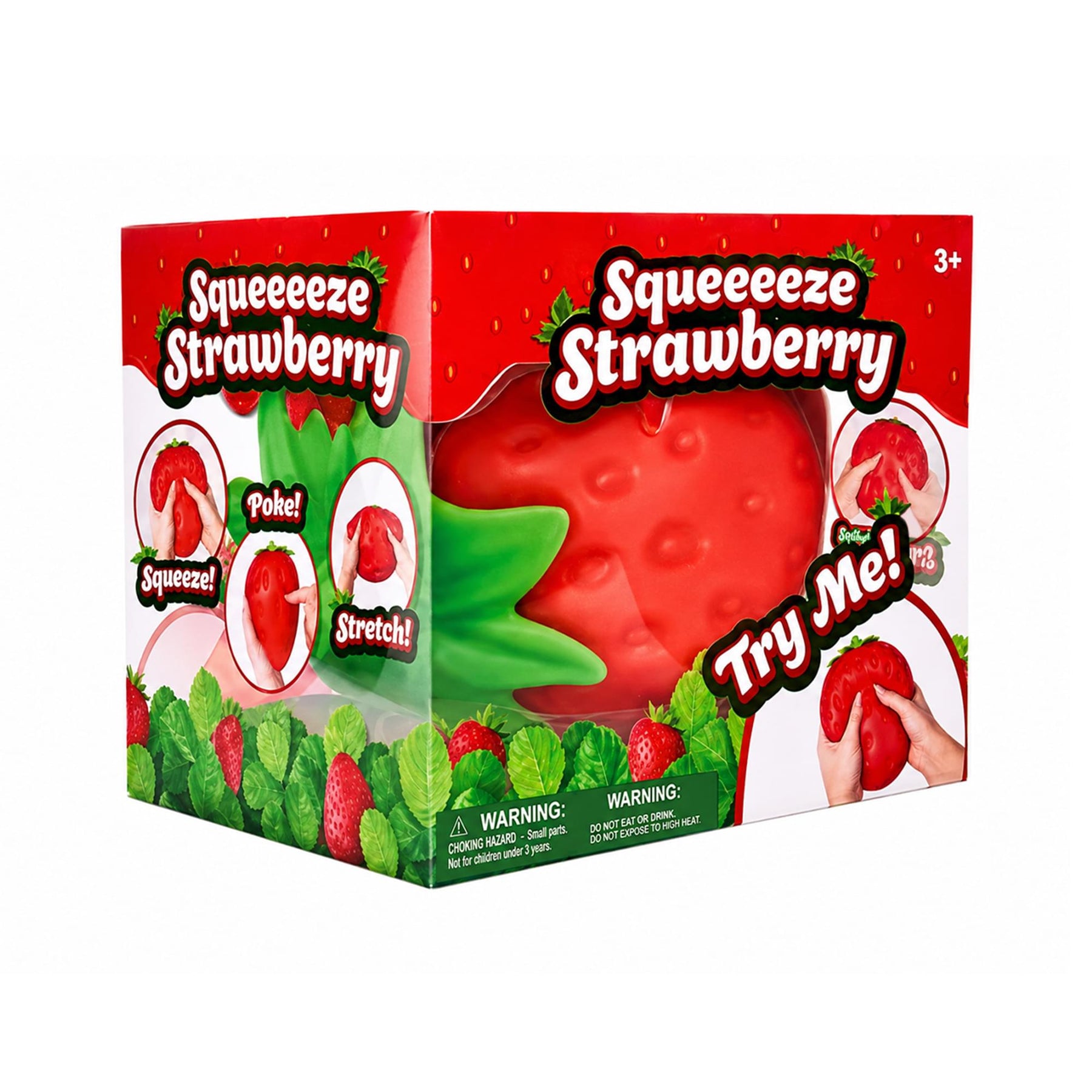 Giant Squishy Strawberry 5.5-Inch Squeeze Toy