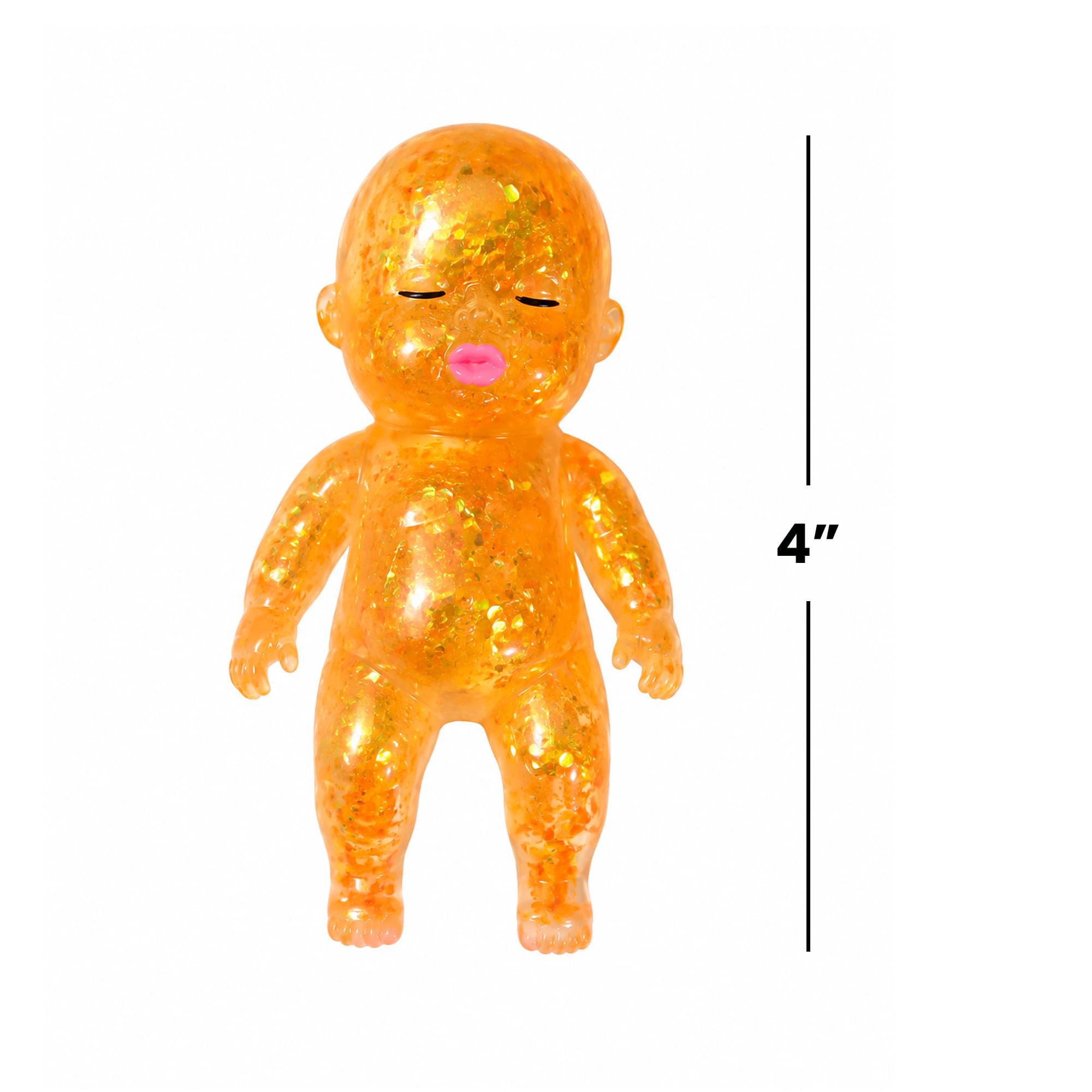 Squishy Glitter Baby 4-Inch Stress Reliever | Random Set of 4