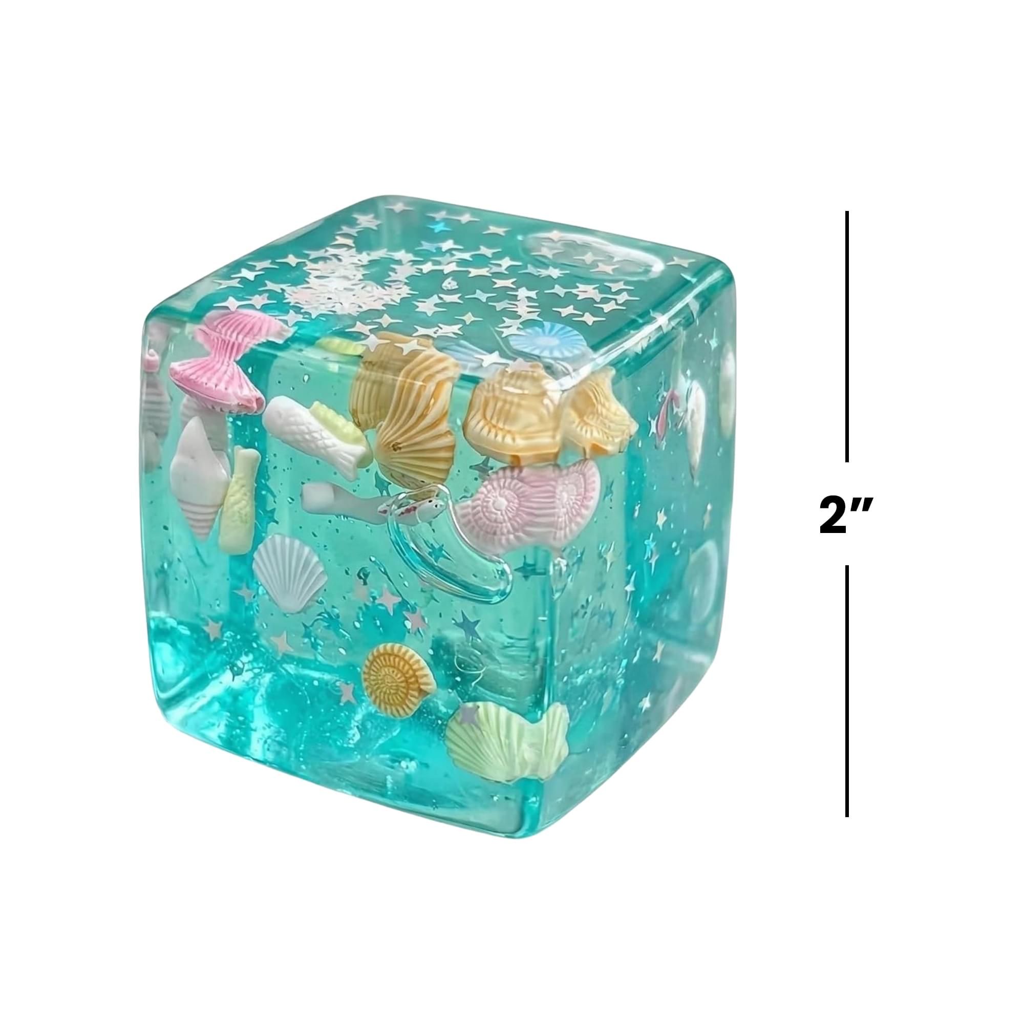 Squishy Ocean Cubes 2-Inch Stress Reliever | 1 Random