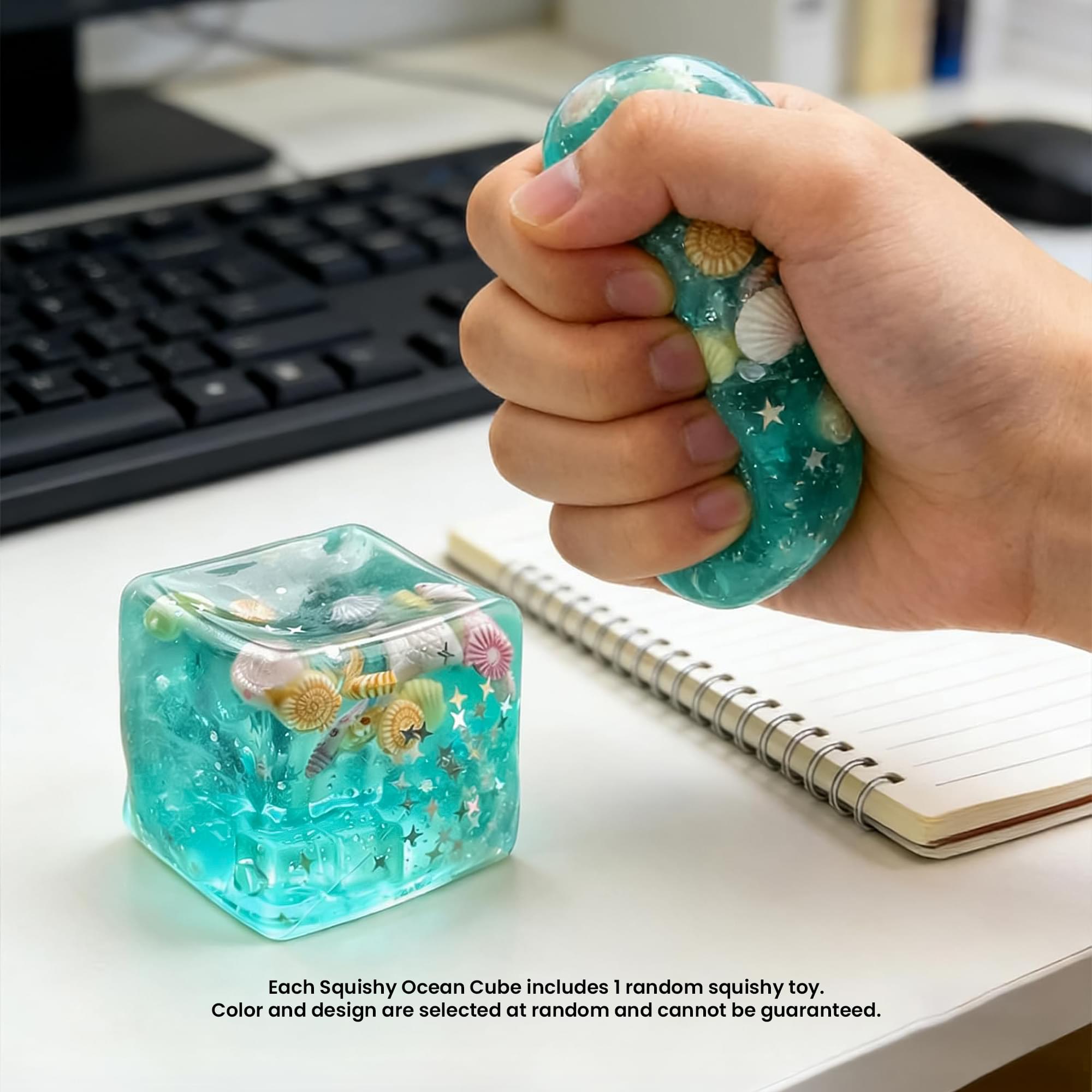Squishy Ocean Cubes 2-Inch Stress Reliever | 1 Random