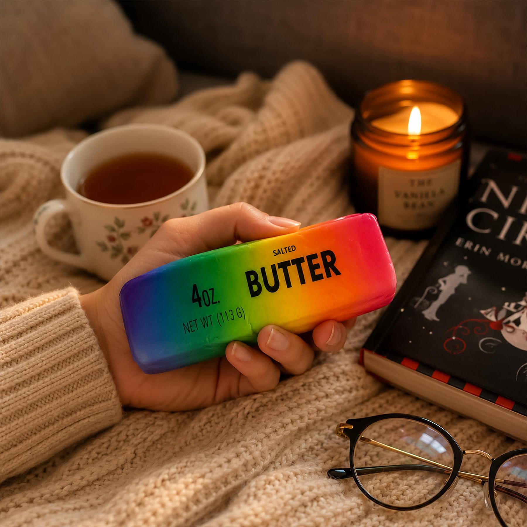 Rainbow Butter Squishy 5-Inch Stress Reliever