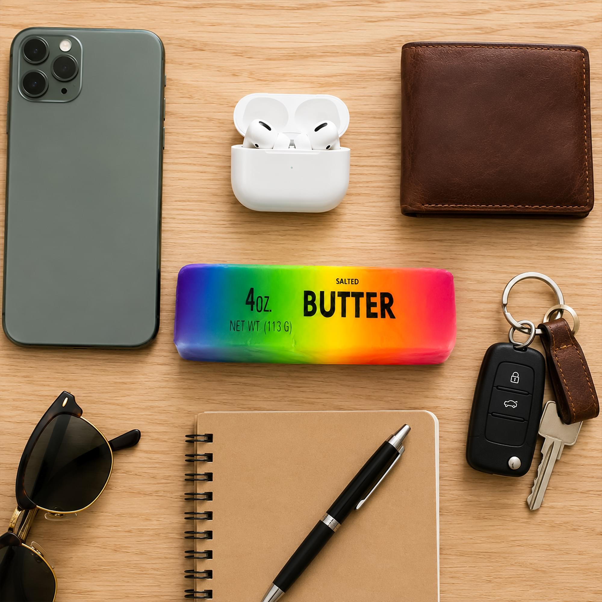 Rainbow Butter Squishy 5-Inch Stress Reliever