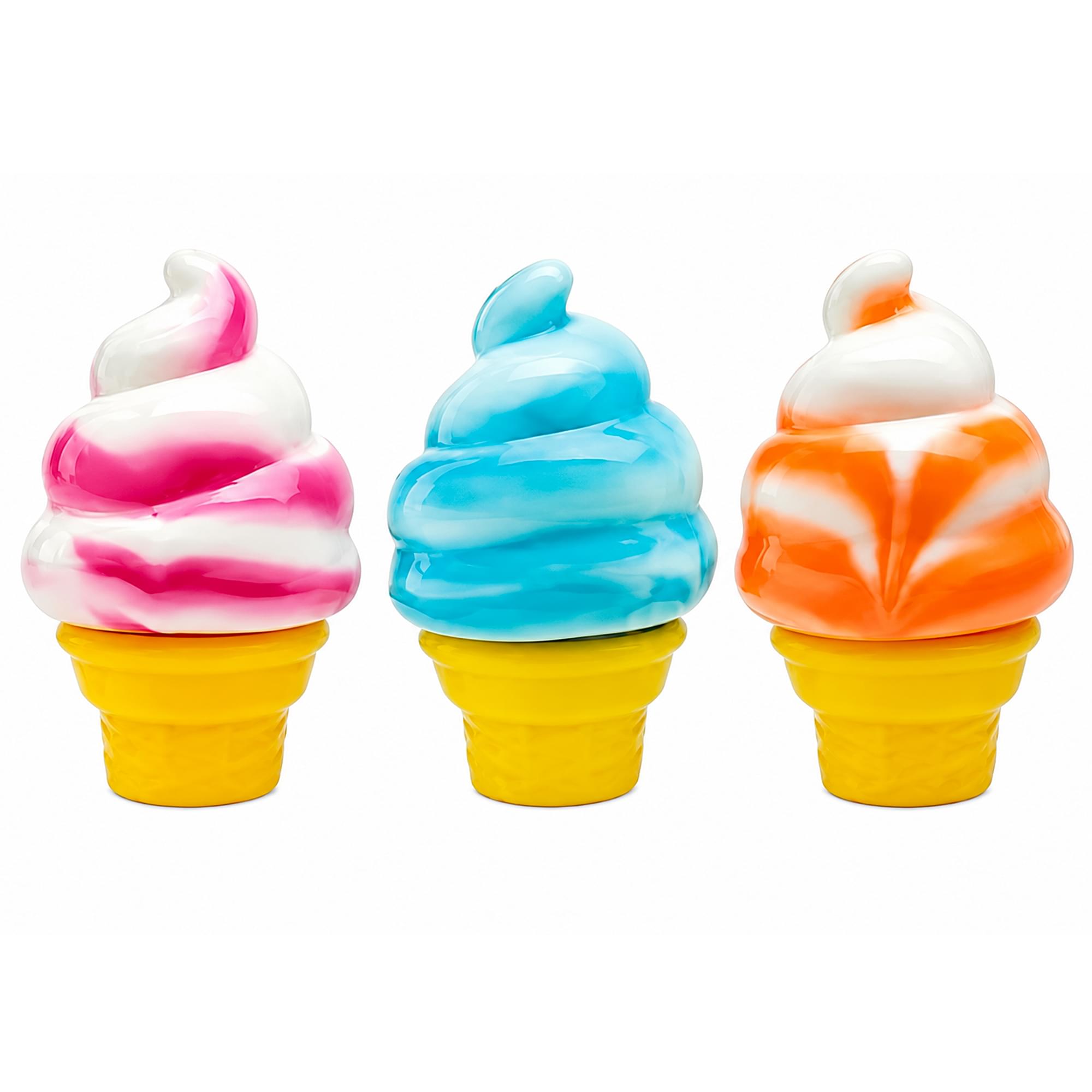 Swirl Ice Cream Cone 3-Inch Squishy Stress Relievers | Set Of 3