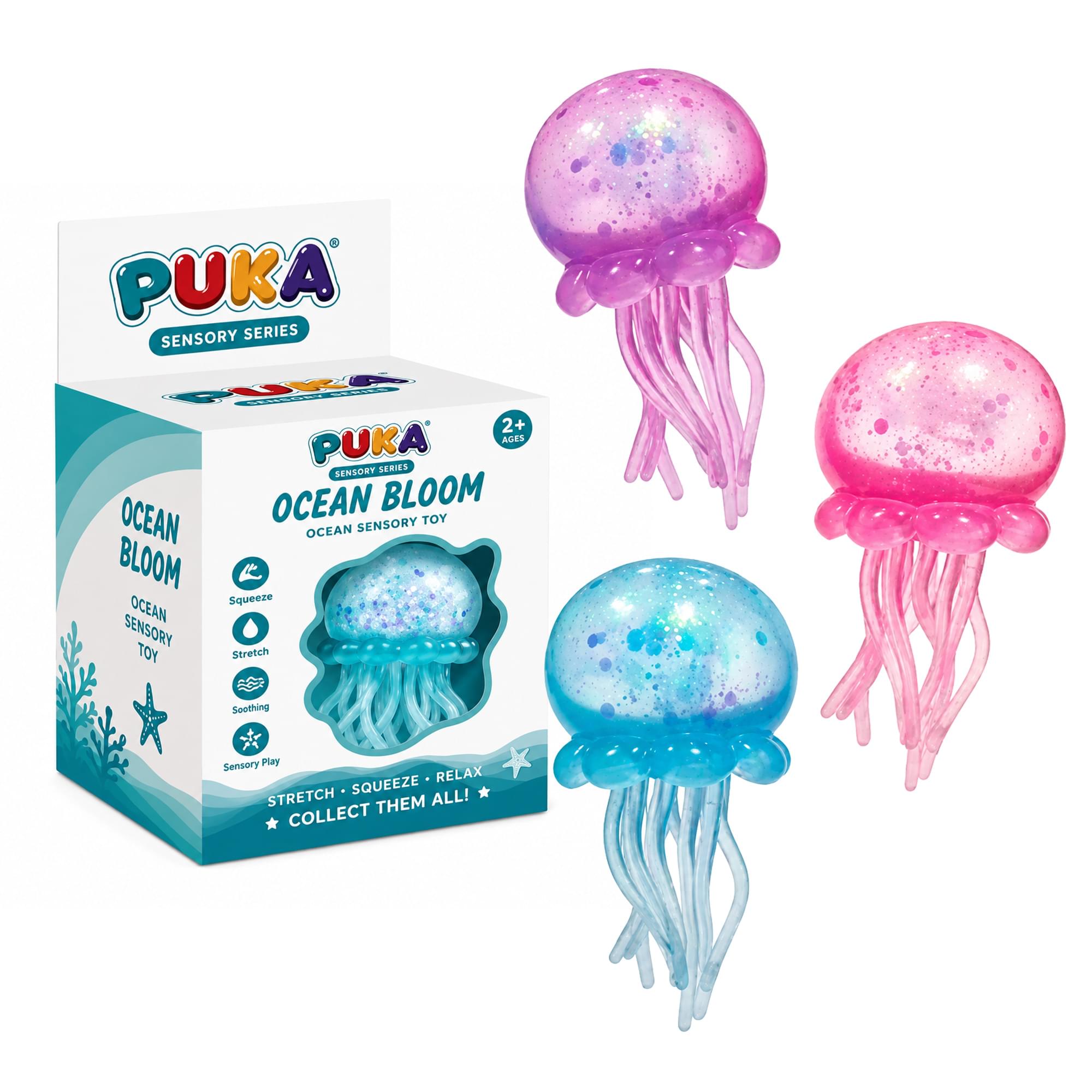 Squishy Jellyfish 3.5-Inch Stress Reliever | Set of 3