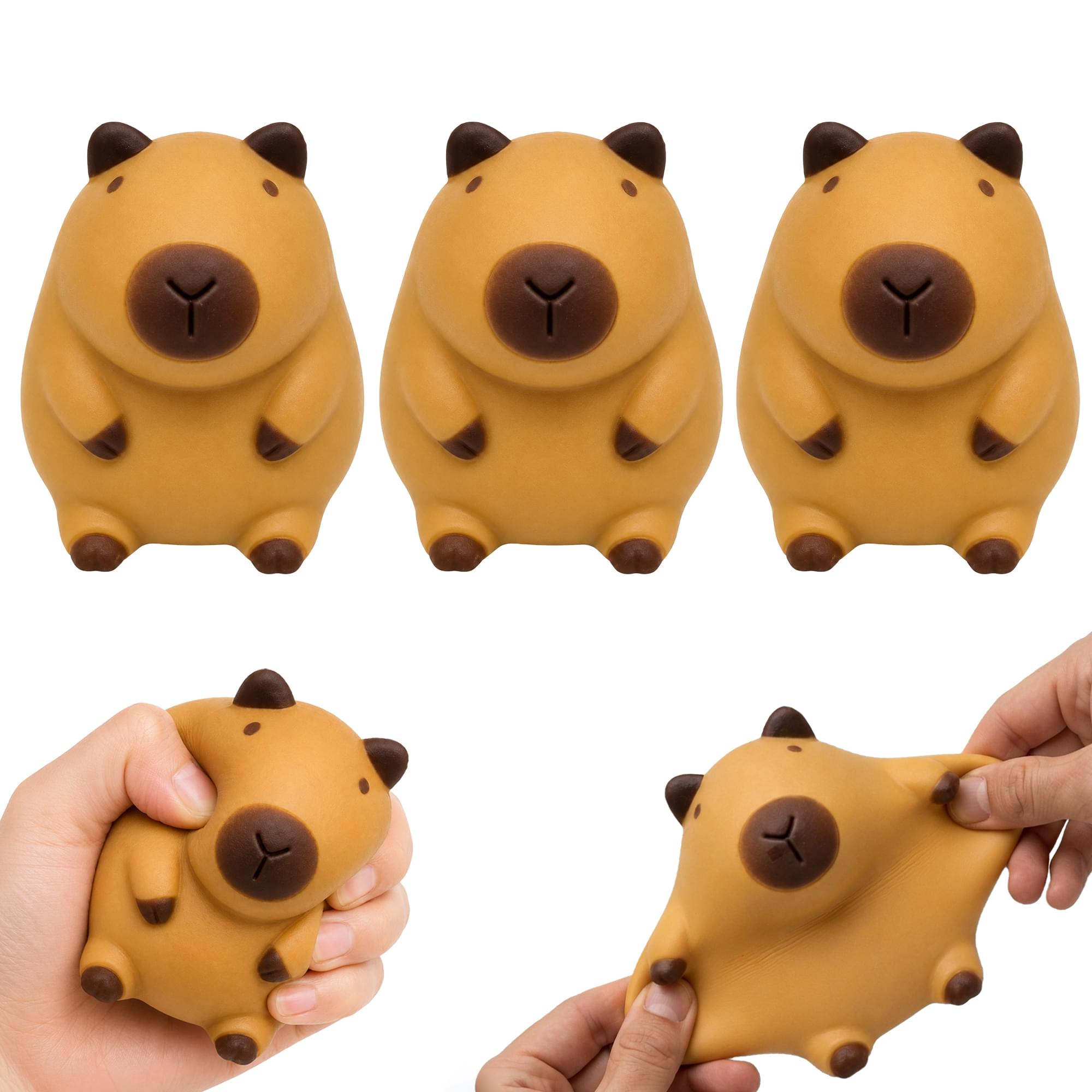 Capybara 3-Inch Squishy Stress Relievers | Set Of 3
