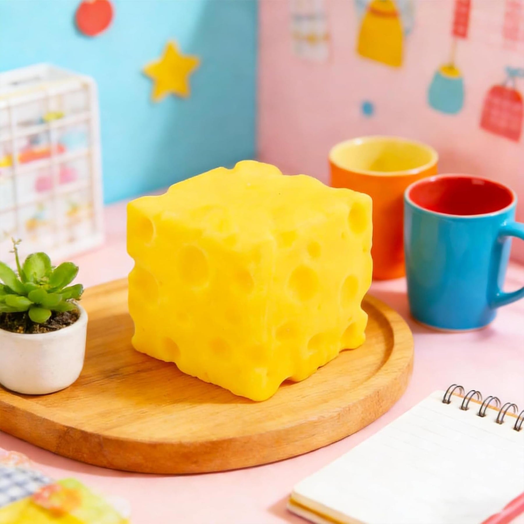 Cheese Squishy 2-Inch Stress Reliever | 1 Piece