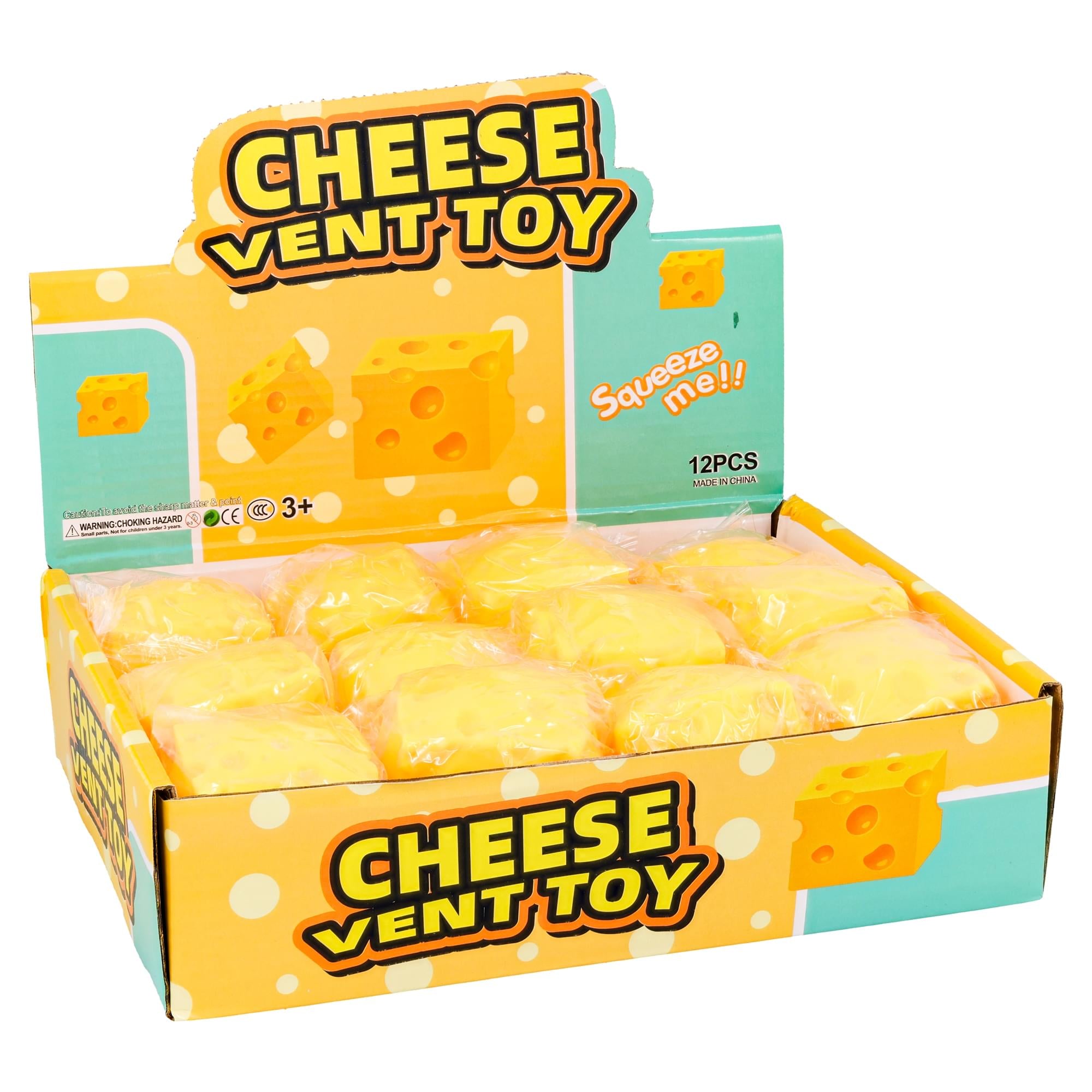 Cheese Squishy 2-Inch Stress Reliever | 1 Piece