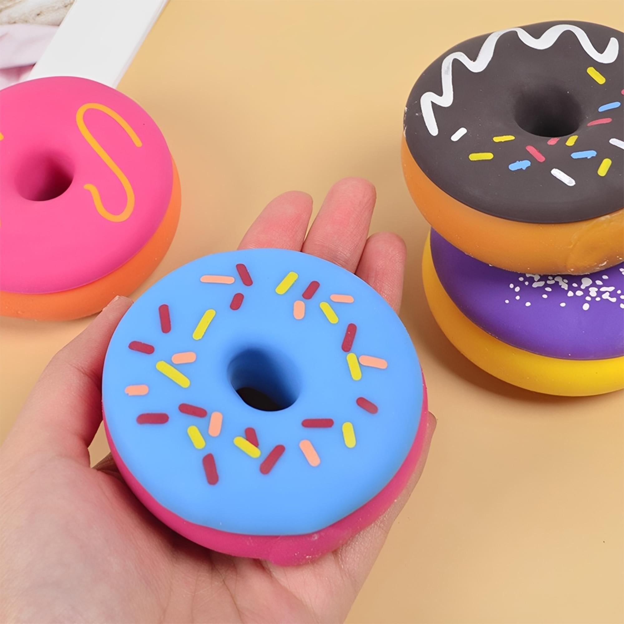 Frosted Donut 3-Inch Squishy Stress Reliever | Blue Frosting