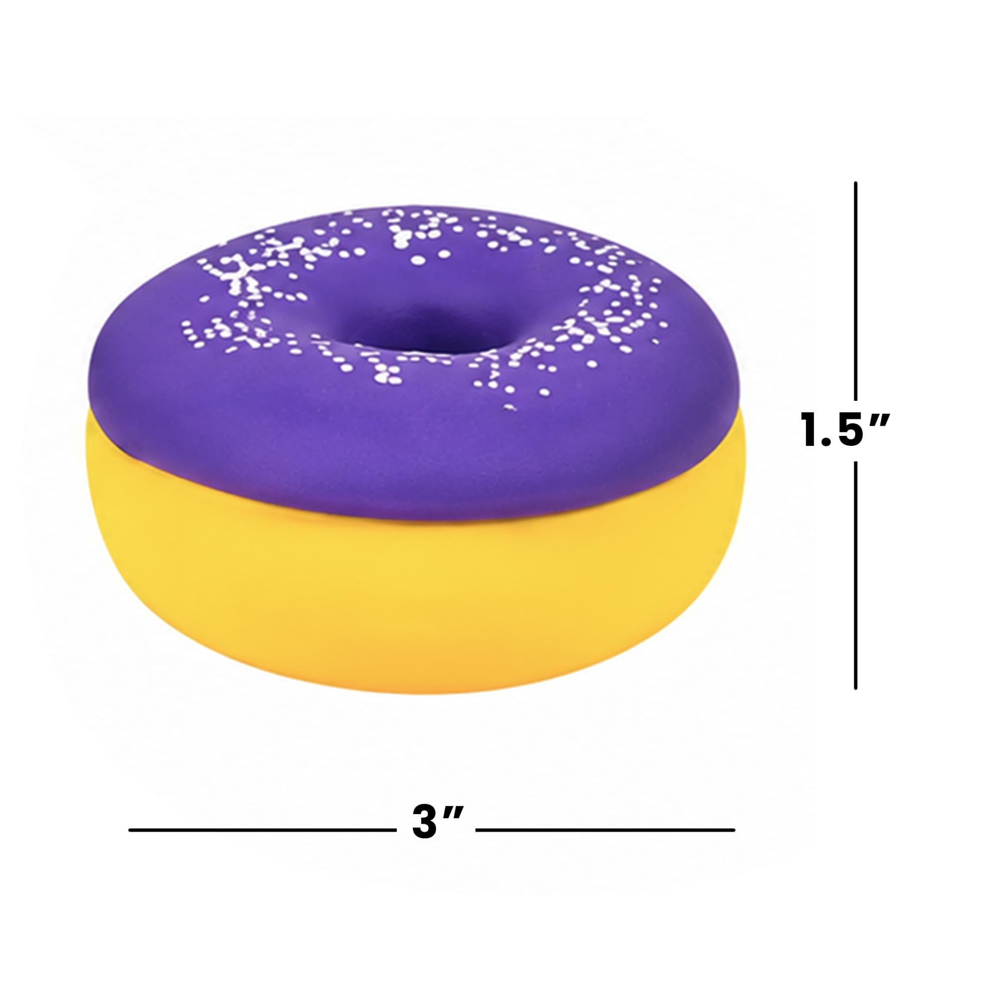 Frosted Donut 3-Inch Squishy Stress Reliever | Purple Frosting