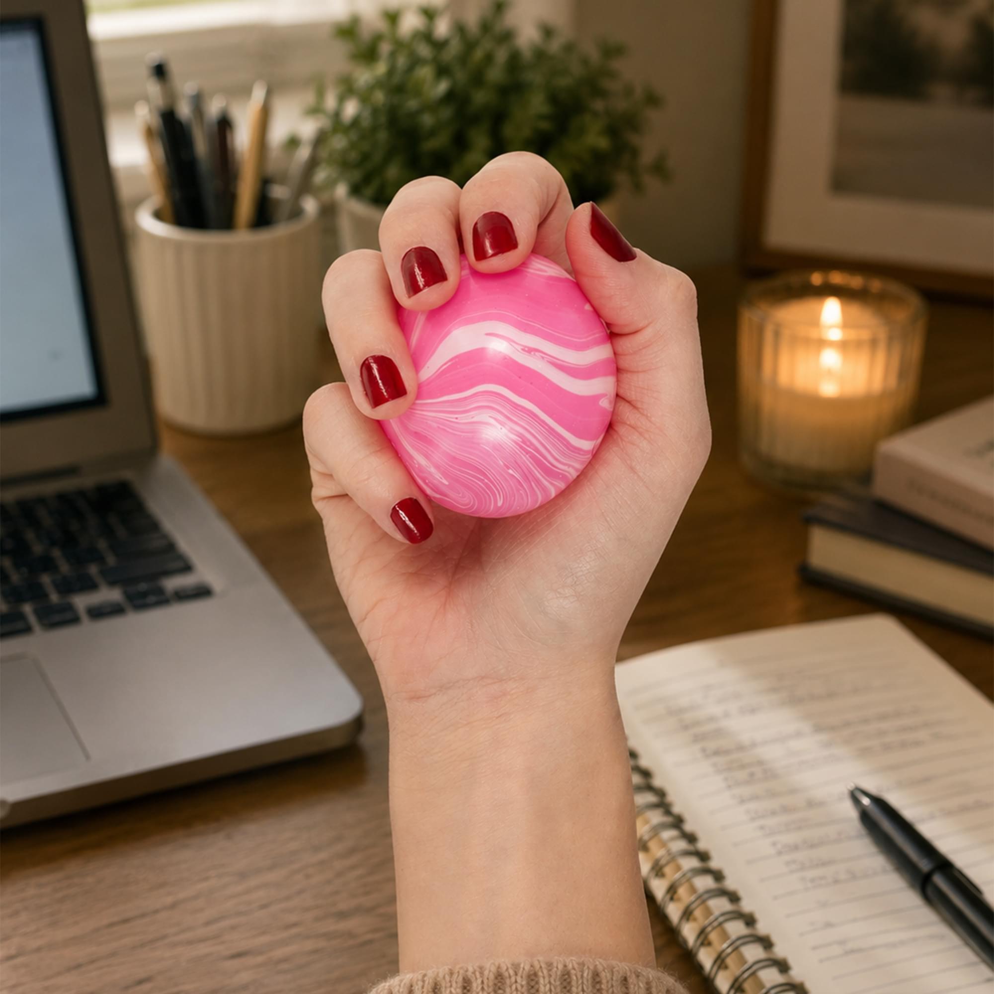 Marble Swirl Orb 2-Inch Squishy Stress Relievers | Set Of 4