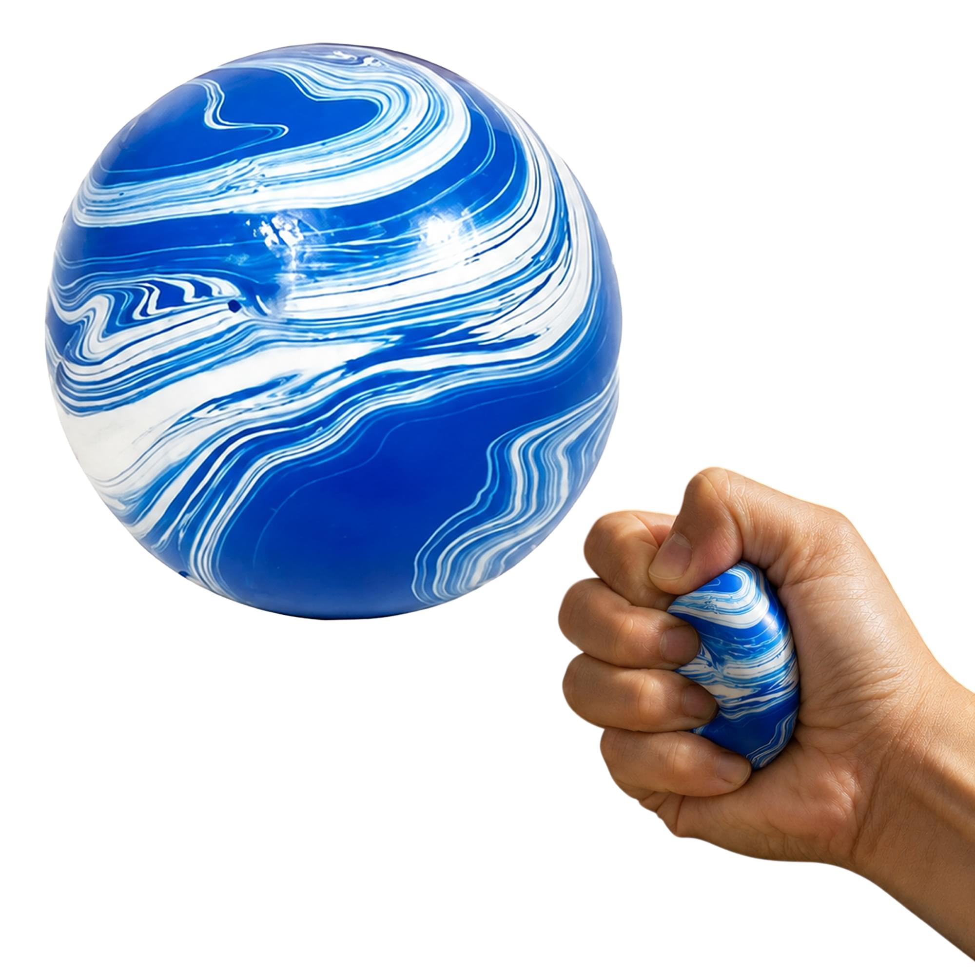 Marble Swirl Orb 2-Inch Squishy Stress Reliever | Blue