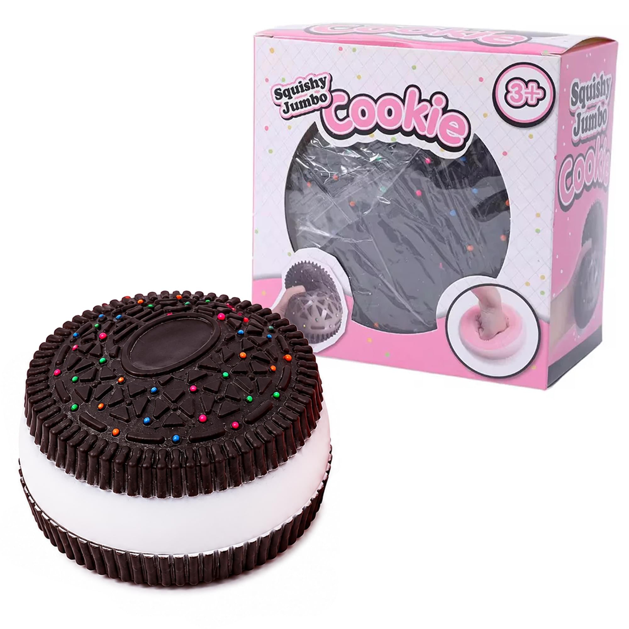 Jumbo Cookie 5-Inch Squishy Stress Reliever | Brown