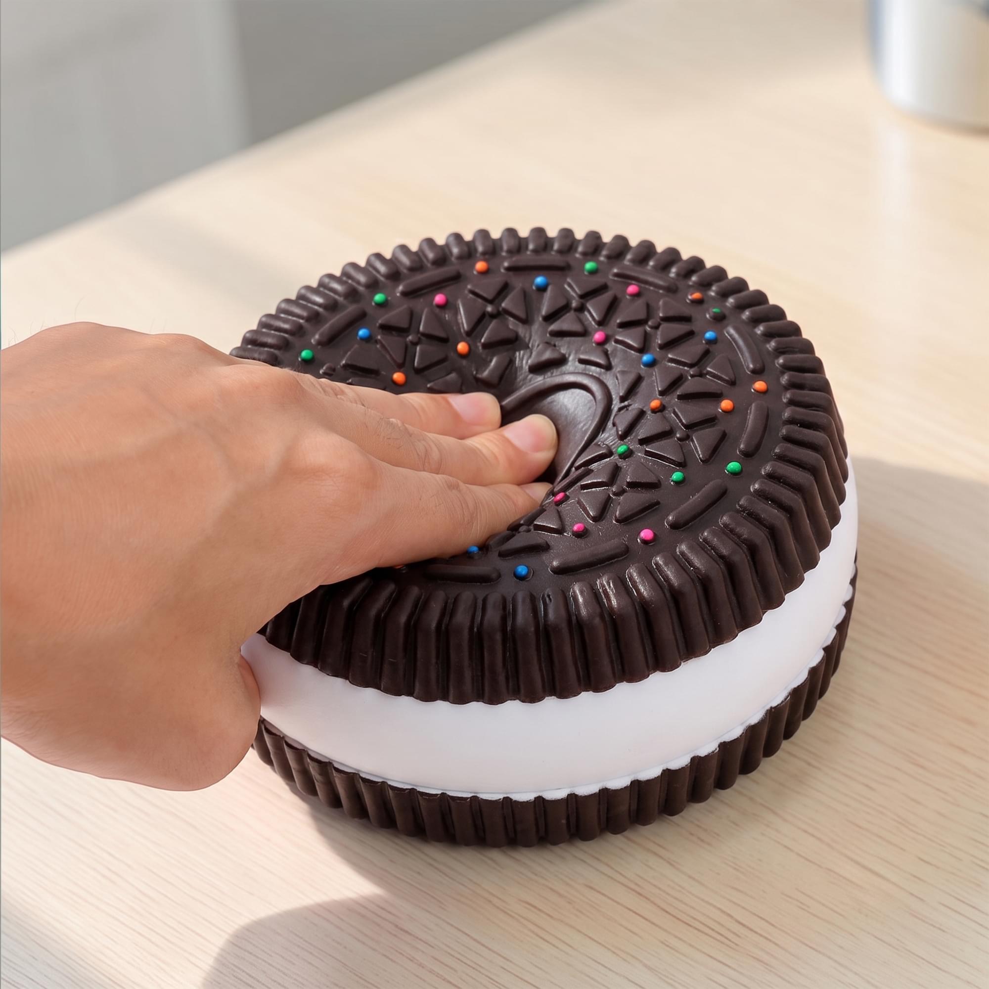 Jumbo Cookie 5-Inch Squishy Stress Reliever | Brown