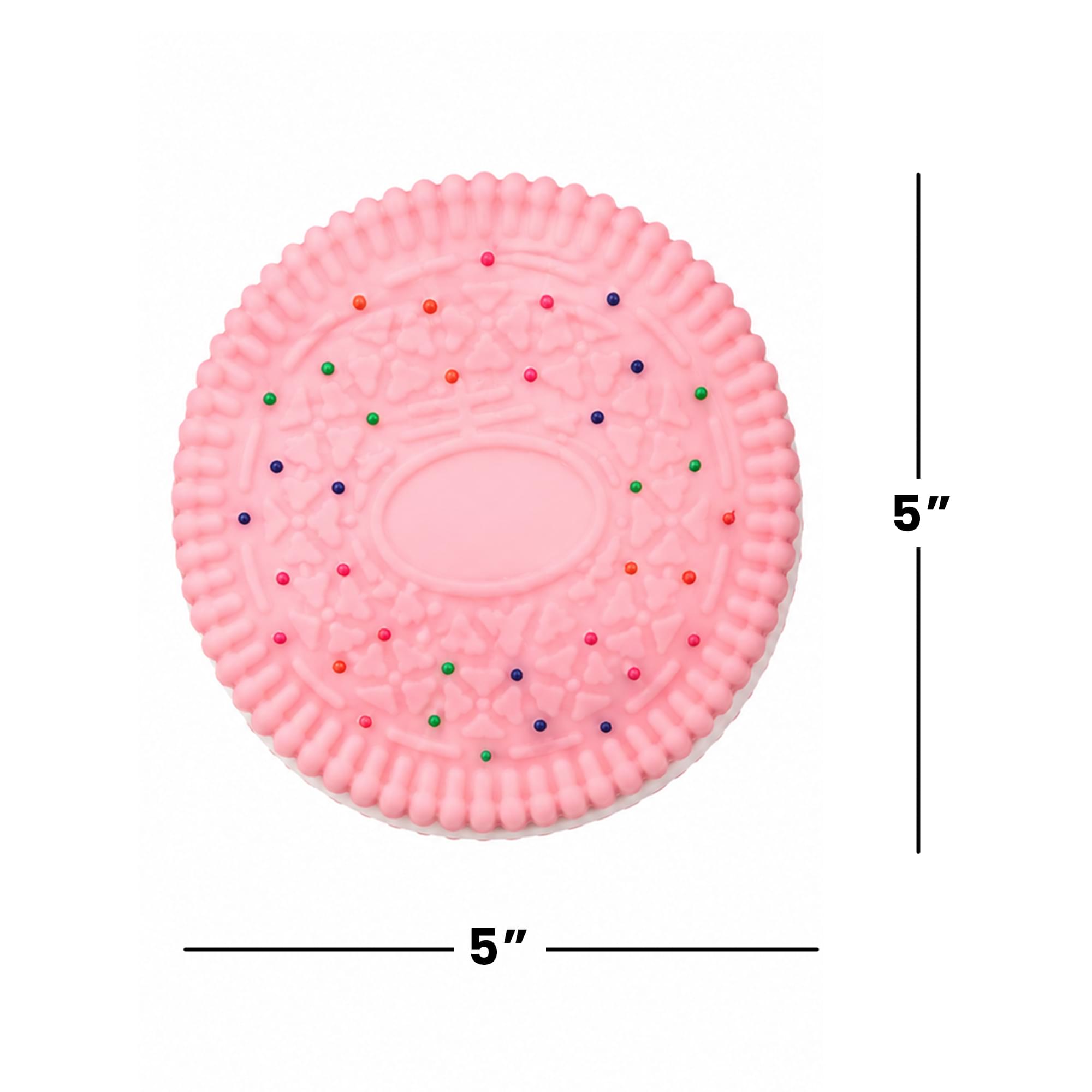 Jumbo Cookie 5-Inch Squishy Stress Reliever | Pink