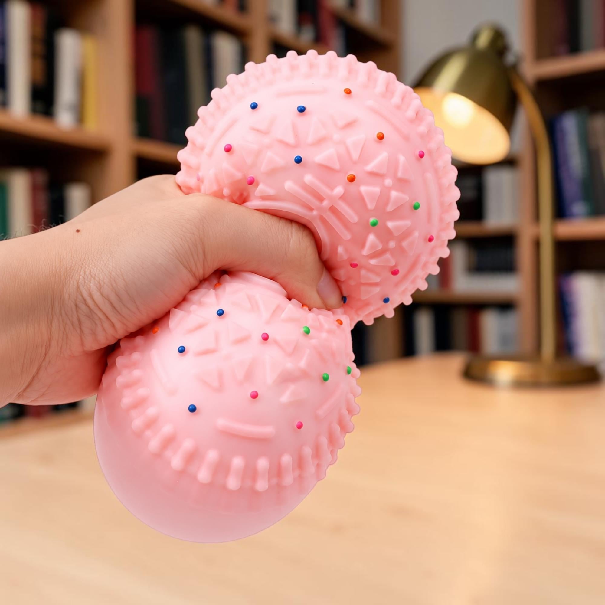 Jumbo Cookie 5-Inch Squishy Stress Reliever | Pink