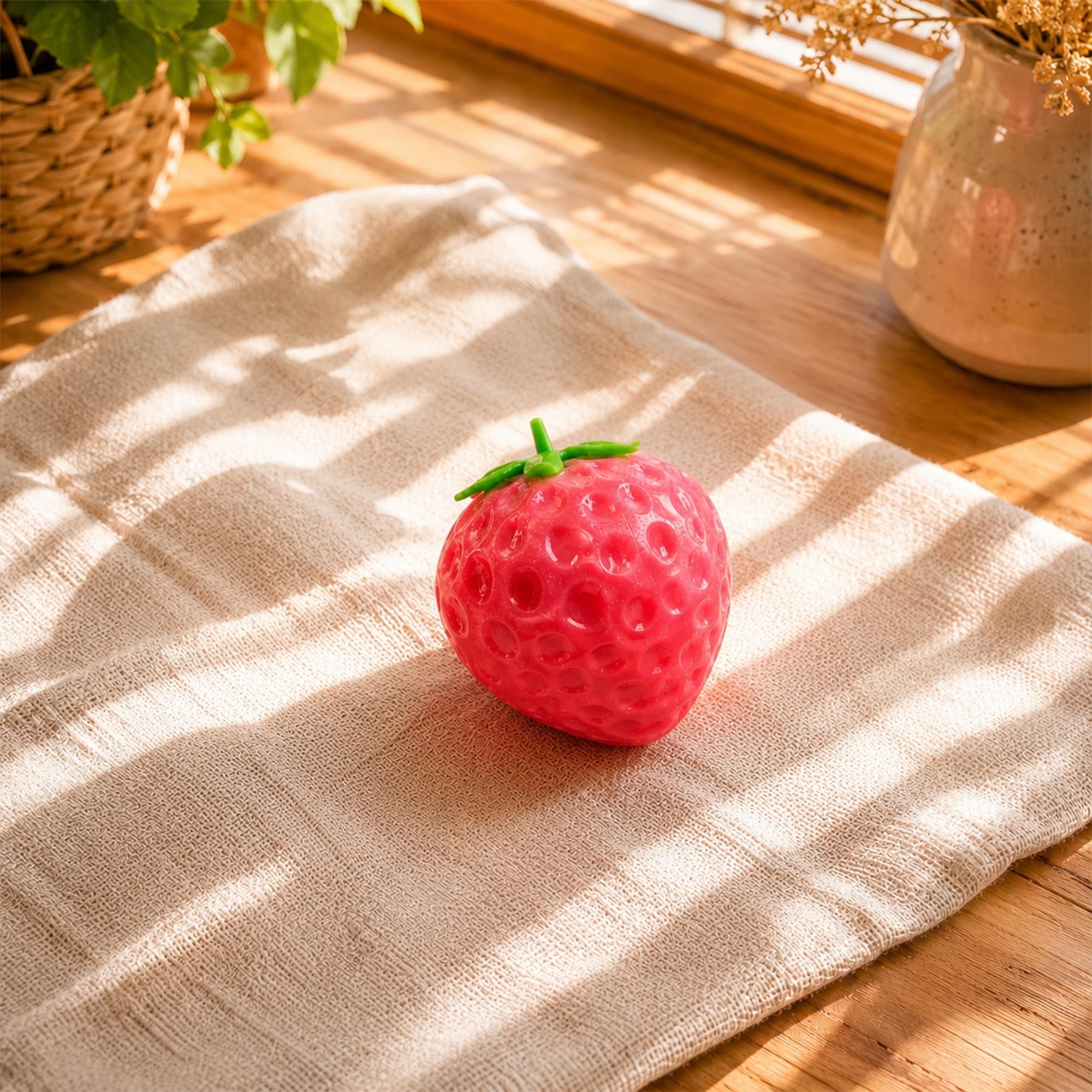 Squishy Strawberry 3-Inch Stress Reliever