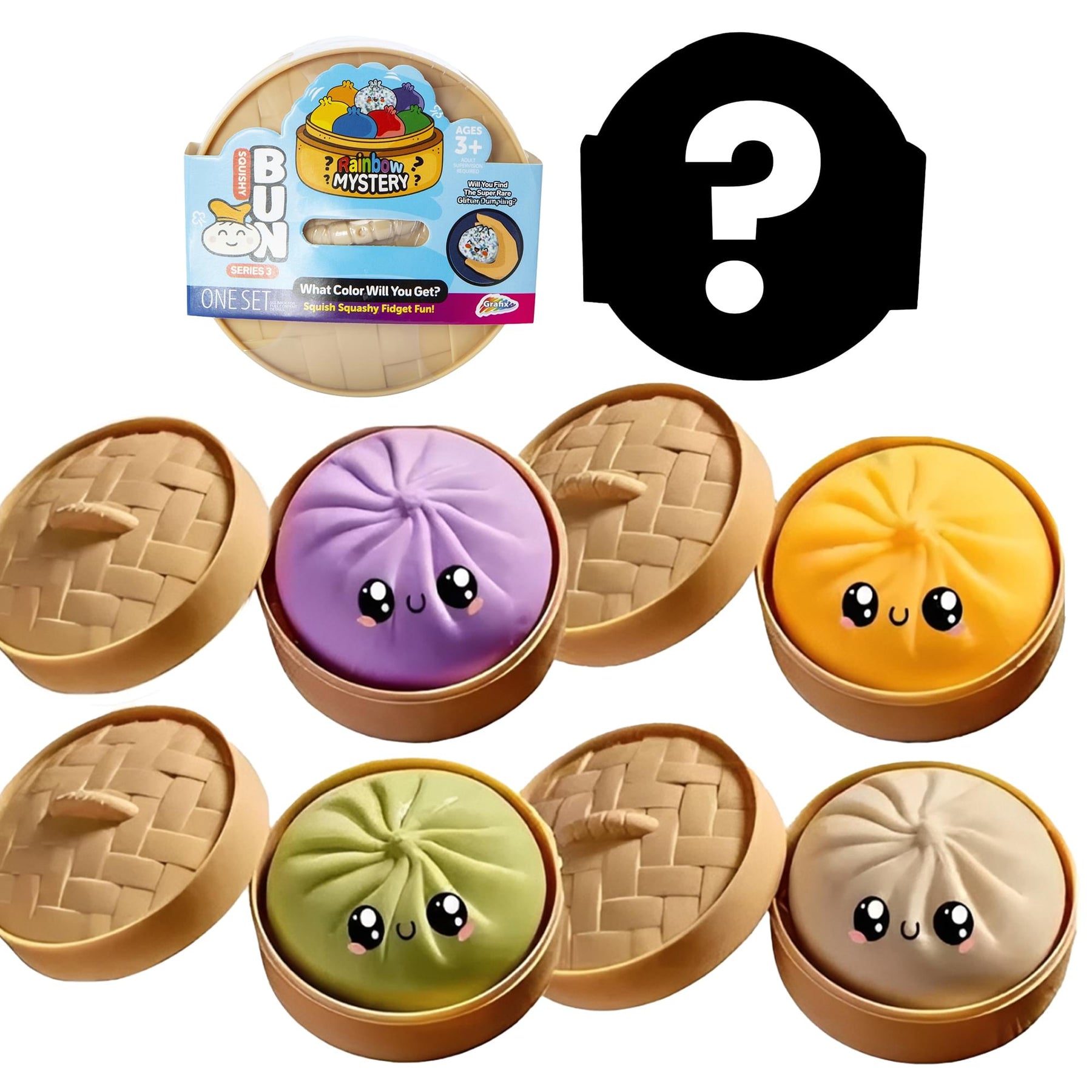 Rainbow Dumplings 2-Inch Mystery Pack Squishy | 1 Random