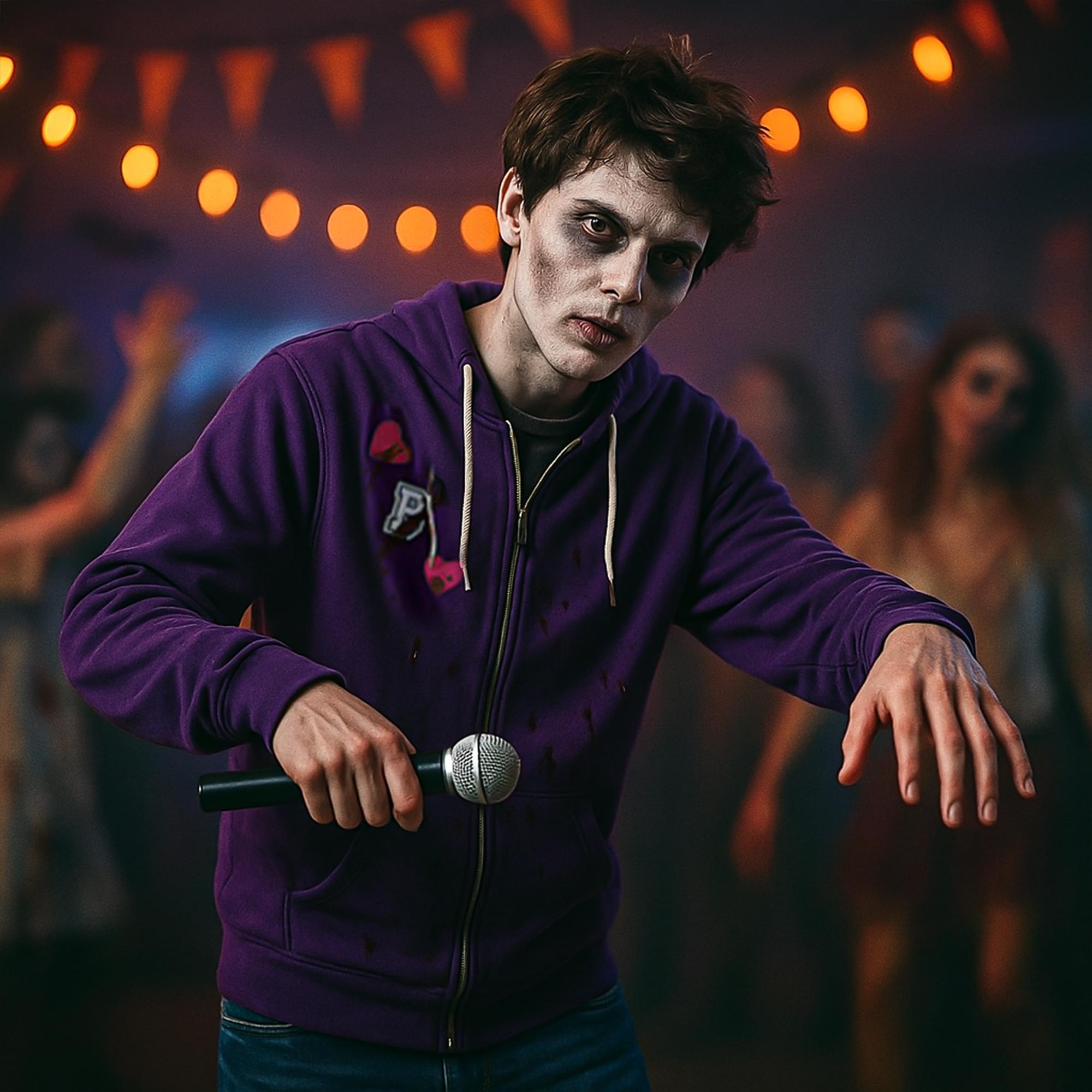 Pop Star Zombie Chest Up to Child Costume