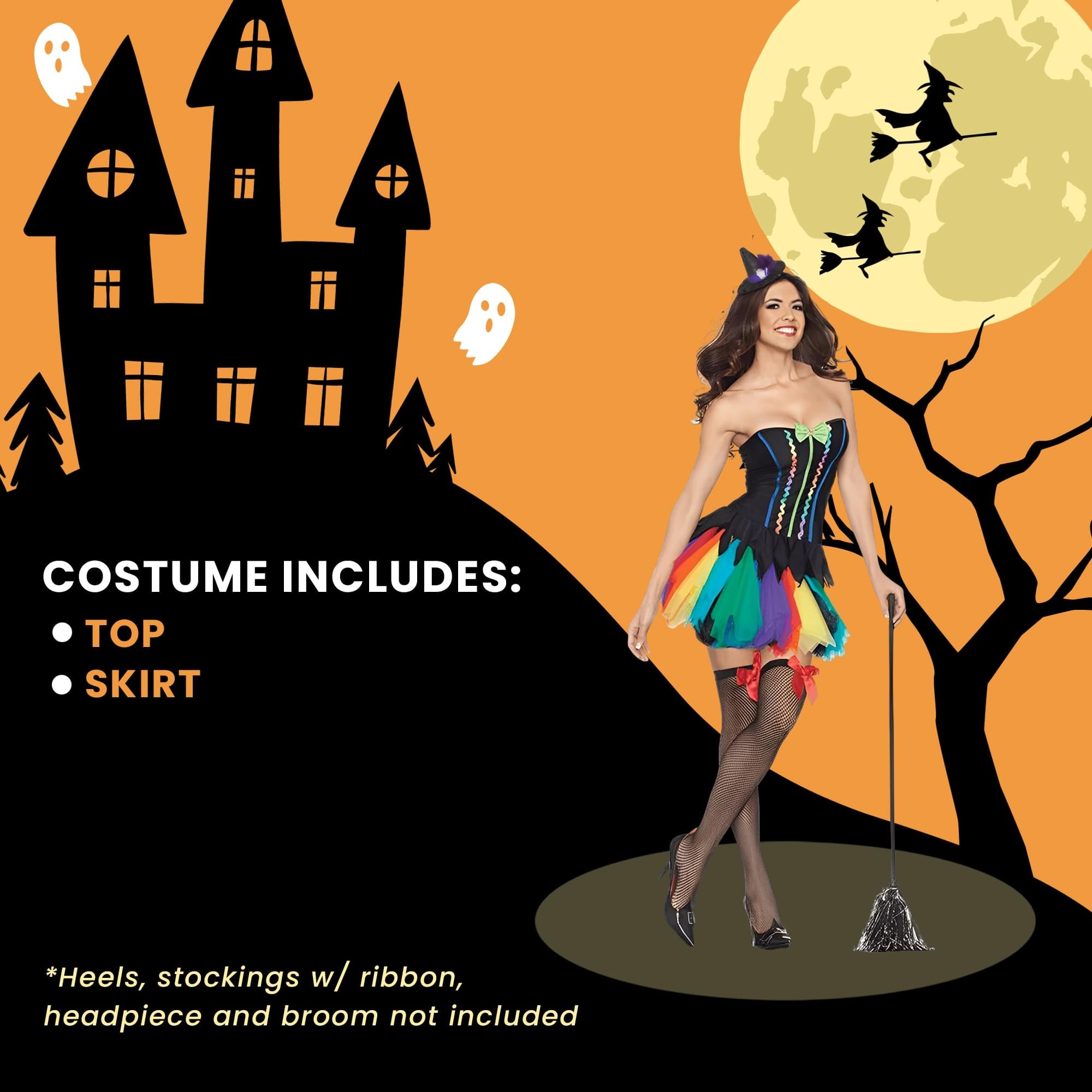 Rainbow Witch Costume Accessory