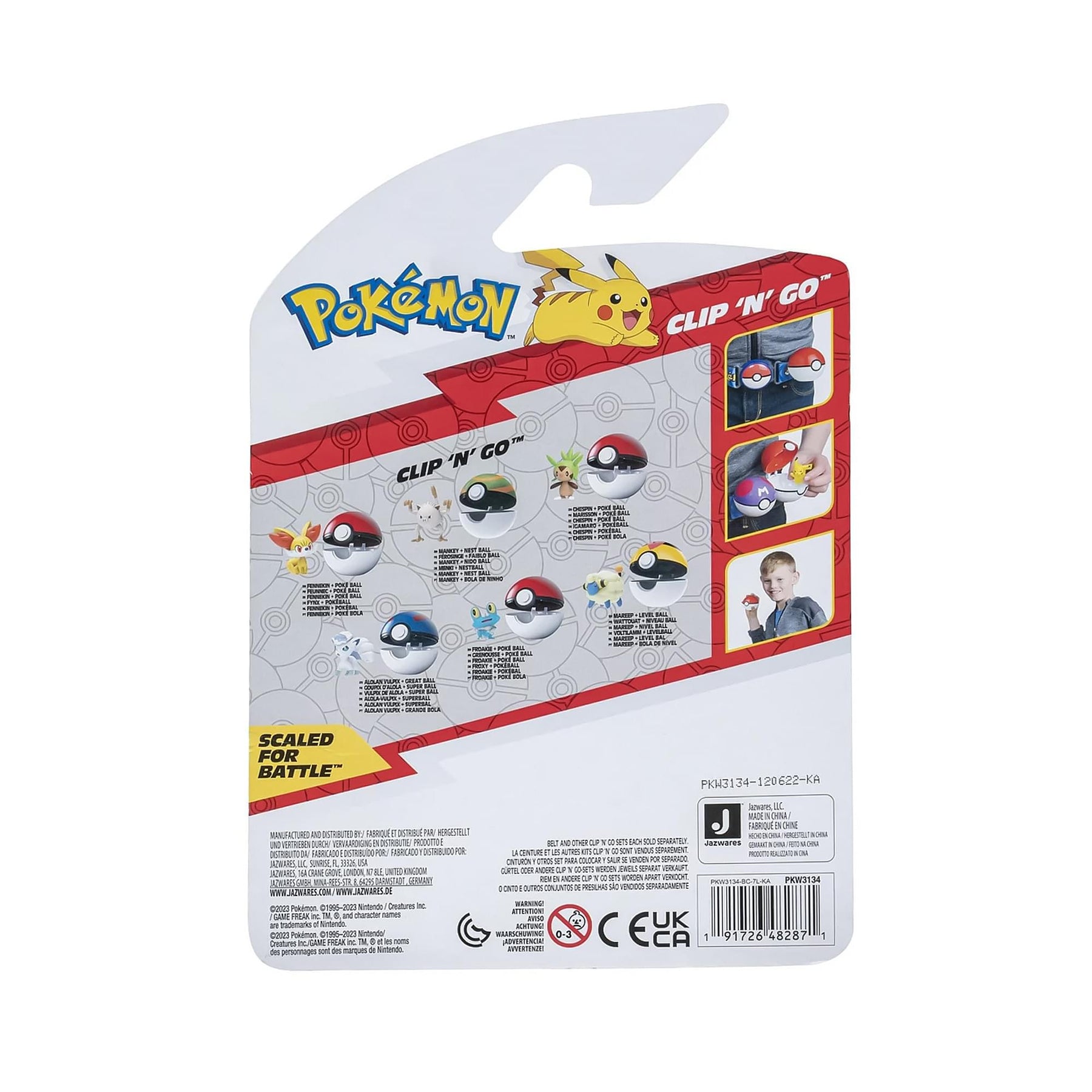 Pokemon Clip N Go Poke Ball Set | Fennekin