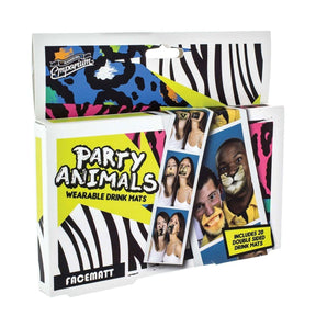 Party Animal Face 2-Piece Coaster Set
