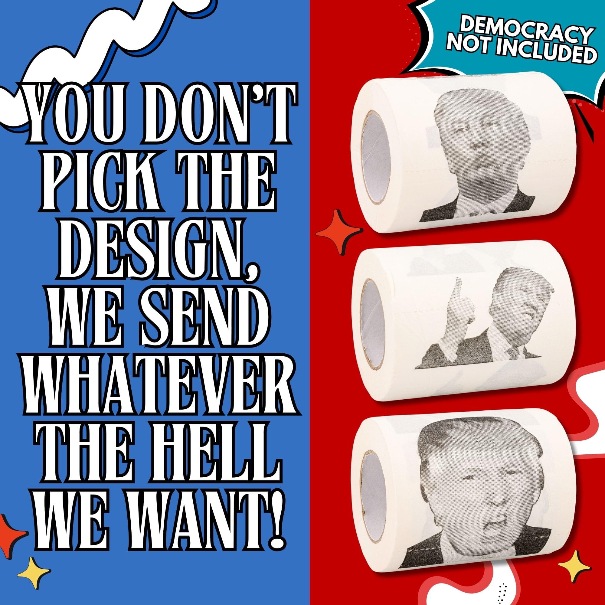 Tissue Time Donald Trump Novelty Toilet Paper - ONE Random Roll