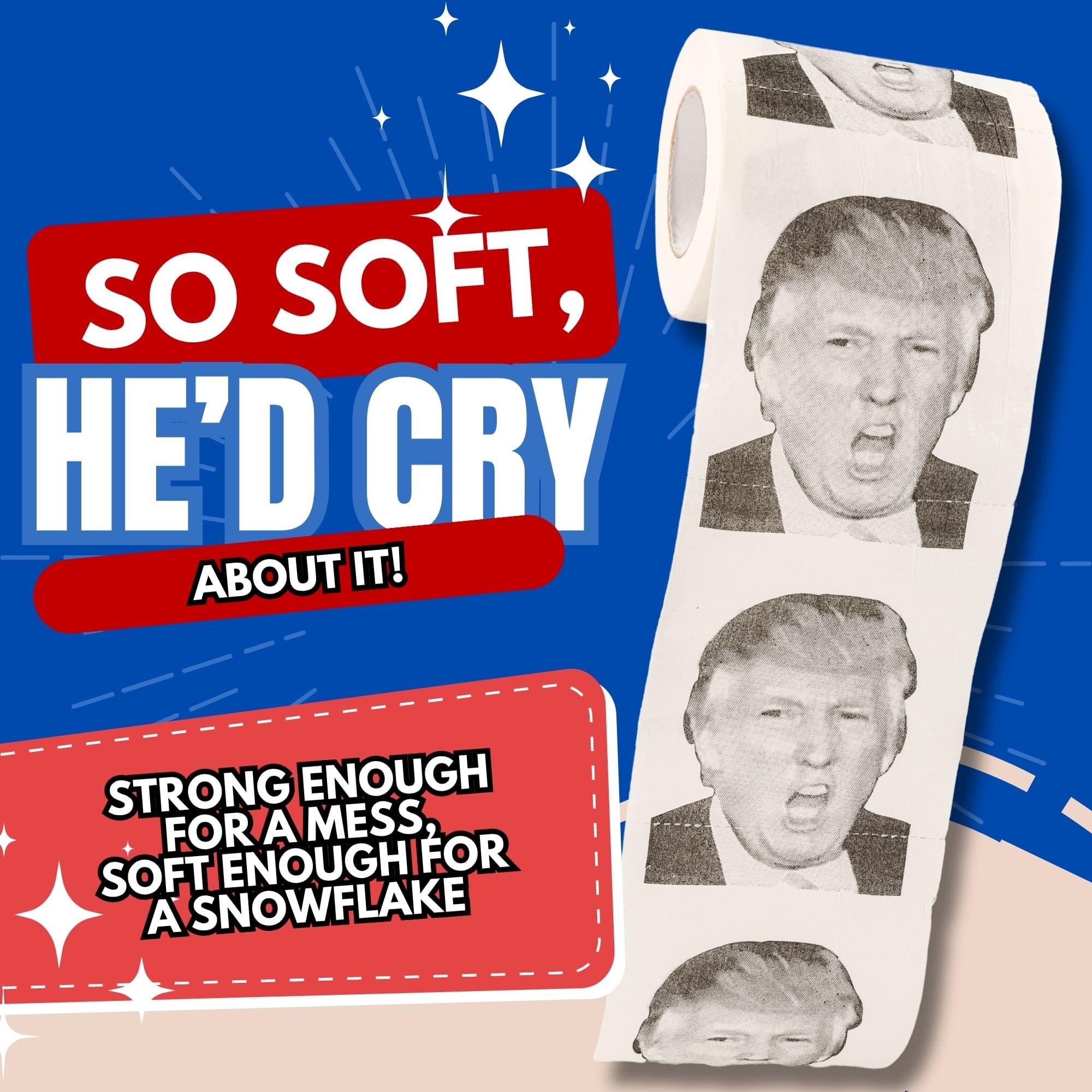 Tissue Time Donald Trump Novelty Toilet Paper - ONE Random Roll