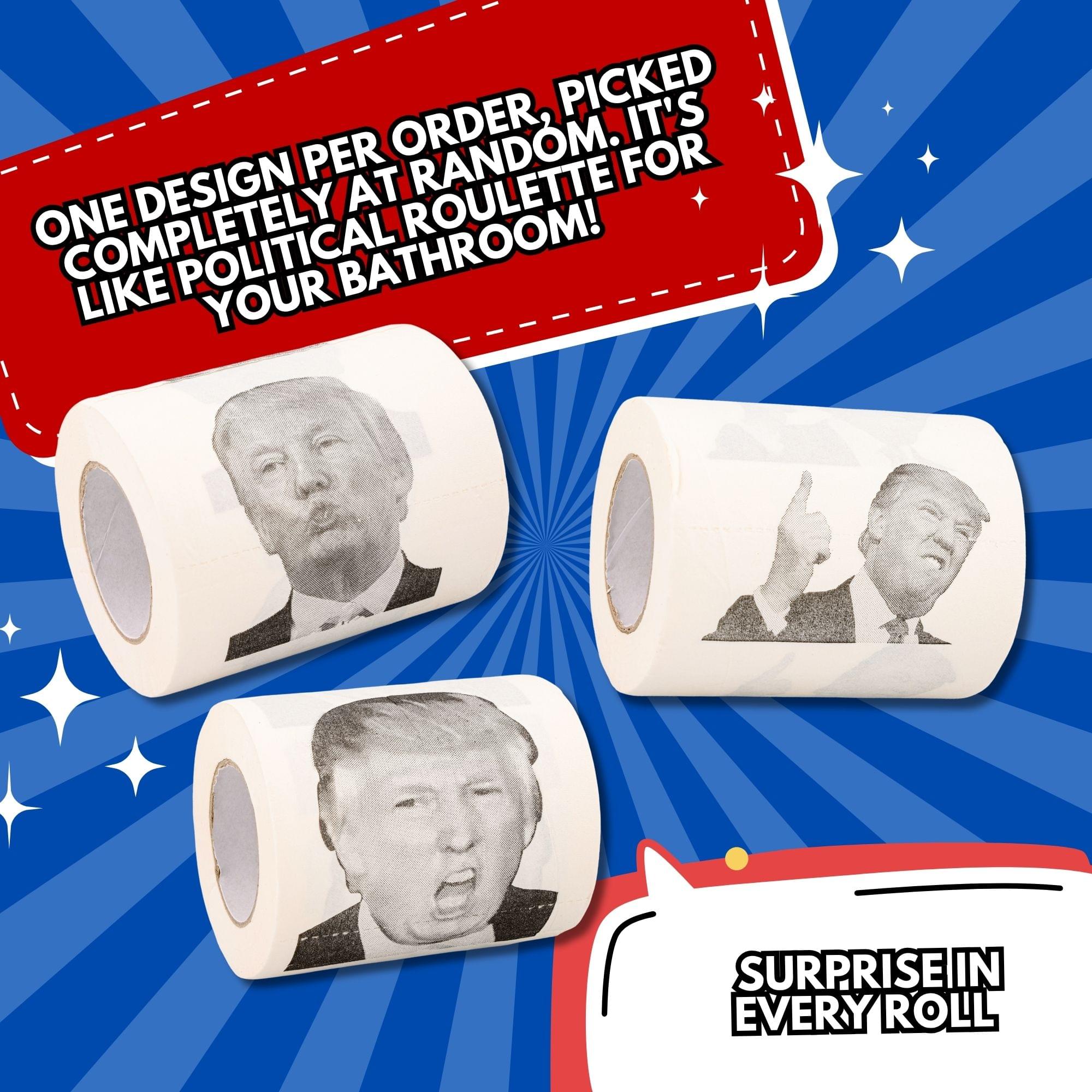 Tissue Time Donald Trump Novelty Toilet Paper - ONE Random Roll