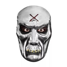 Maniacs PVC Molded Metallic Silver Zombie Adult Costume Mask