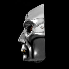 Maniacs PVC Molded Metallic Silver Zombie Adult Costume Mask