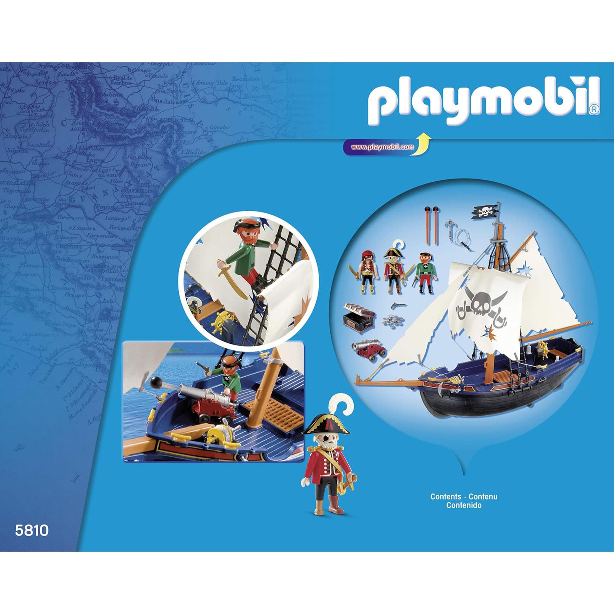 Playmobil 5810 Pirate Ship 84 Piece Building Set