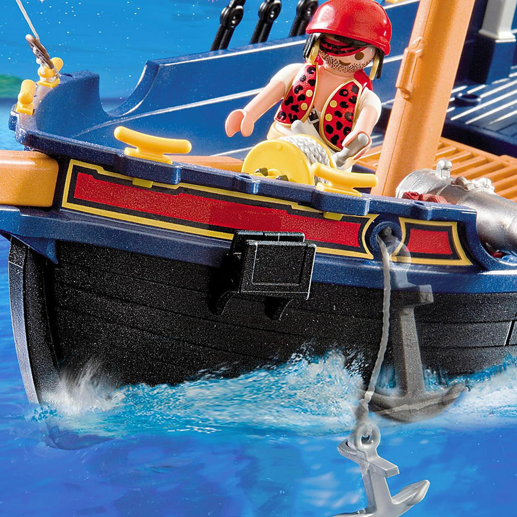 3174 Playmobil nave pirata ANKER nero pezzo di ricambio per 3174 Playmobil nave pirata ANKER nero pezzo di ricambio per