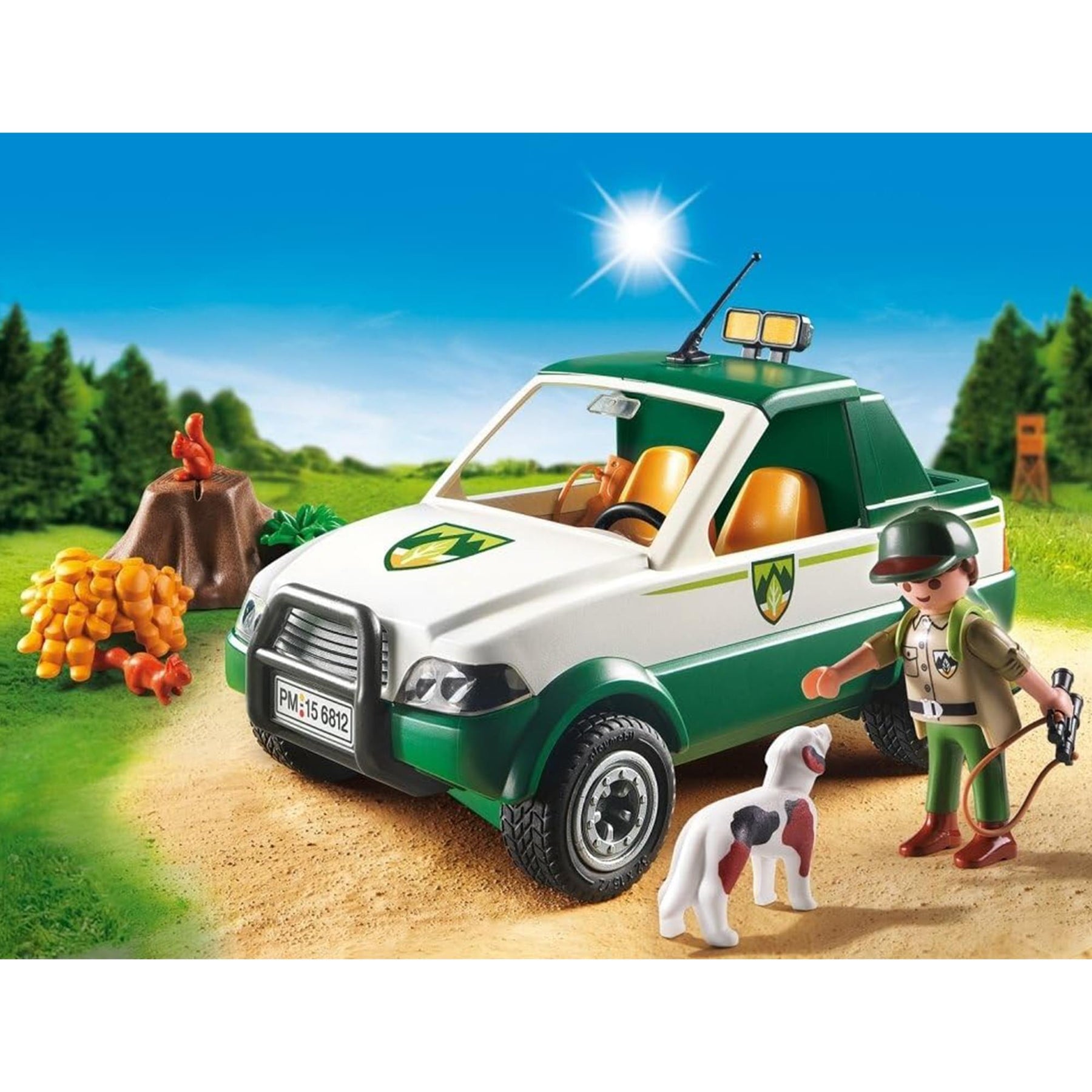 Playmobil 6812 Country Forest Ranger Pick Up Truck Building Set