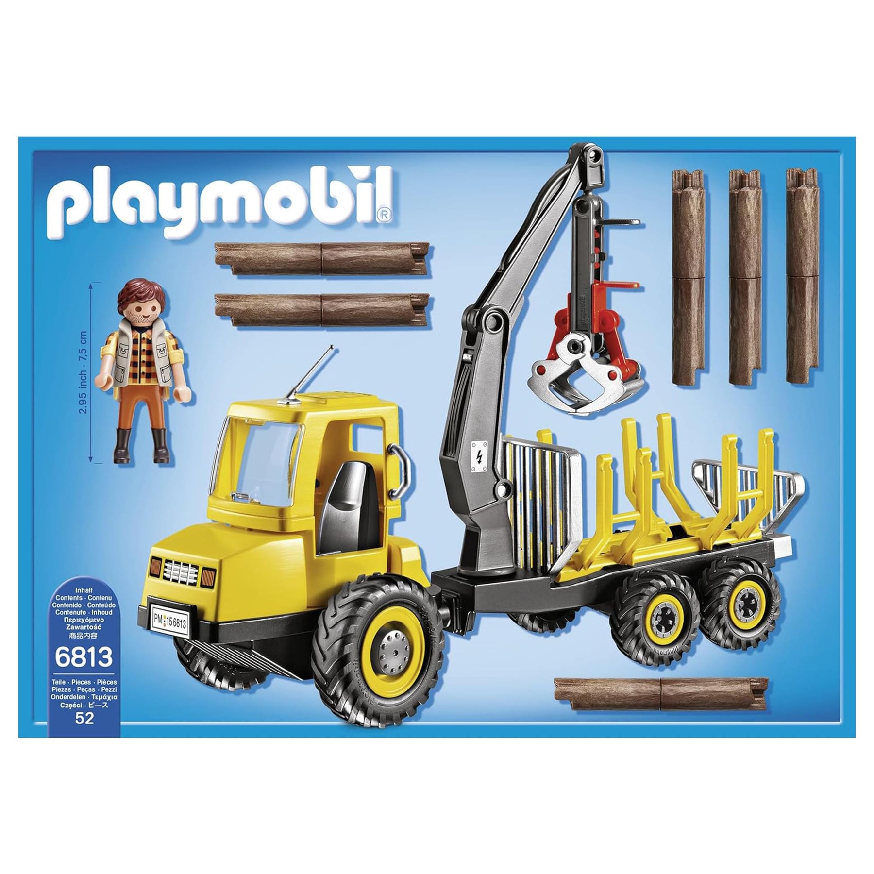 Playmobil 6813 Timber Transporter with Crane Building Set