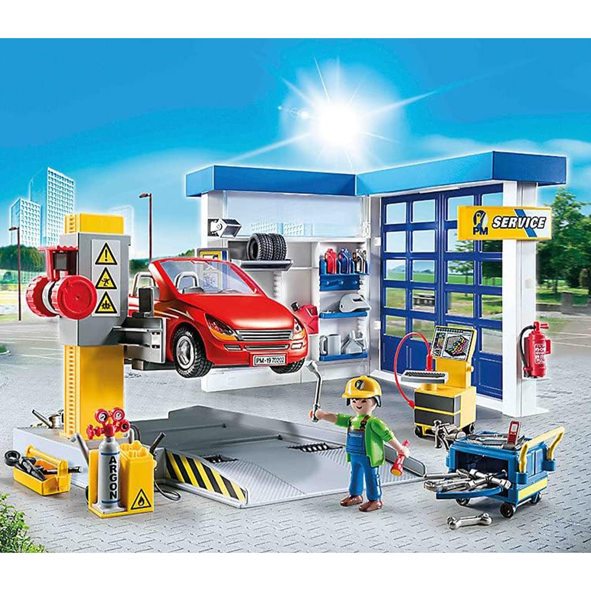 Playmobil #70202 City Life Car Repair Garage 153 Piece Building Set