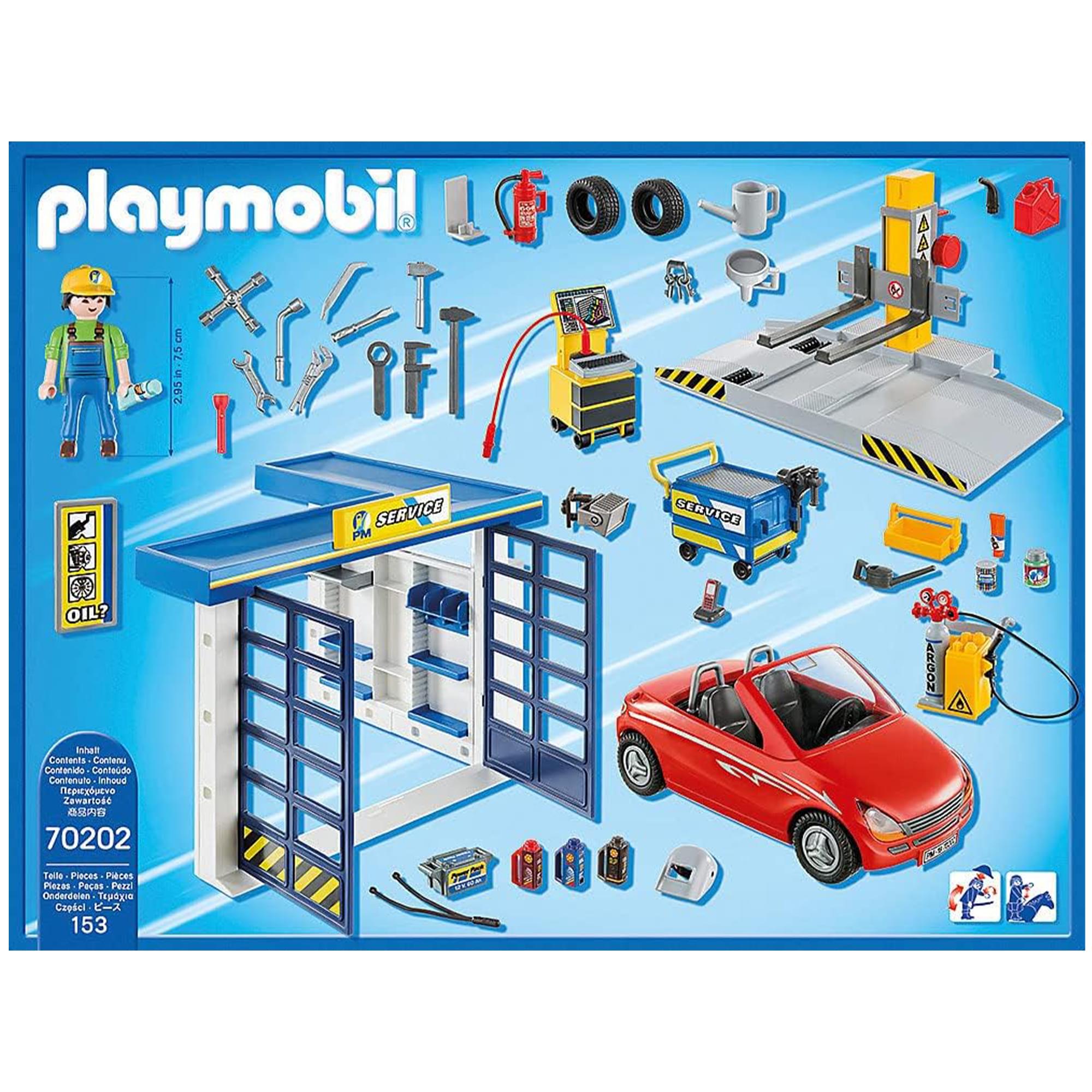 Playmobil #70202 City Life Car Repair Garage 153 Piece Building Set