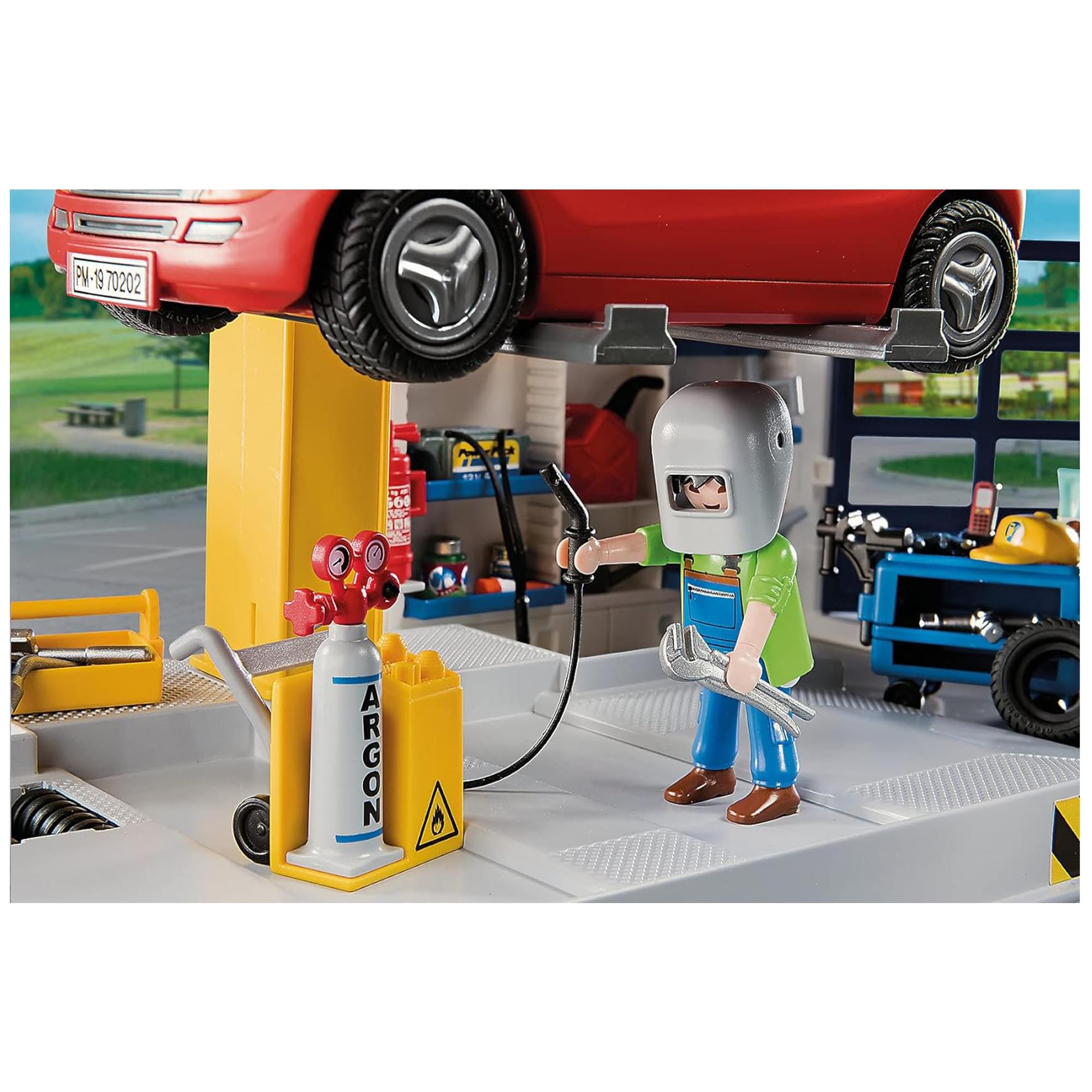 Playmobil #70202 City Life Car Repair Garage 153 Piece Building Set