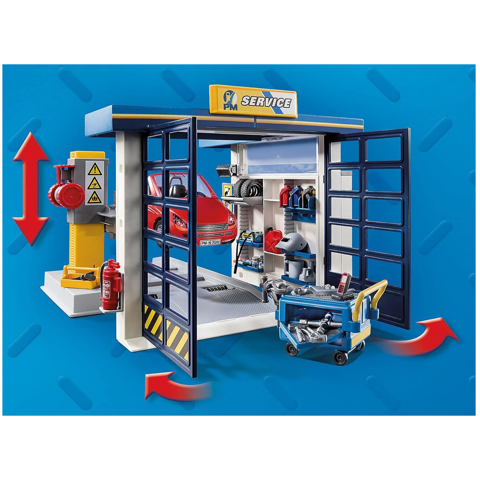 Playmobil #70202 City Life Car Repair Garage 153 Piece Building Set